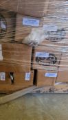 LOT - PALLET OF GRINDING WHEELS, LOCTITE, SEALANT, CASES OF SPRAY PAINT, ANVIL LAB METAL, WELDING
