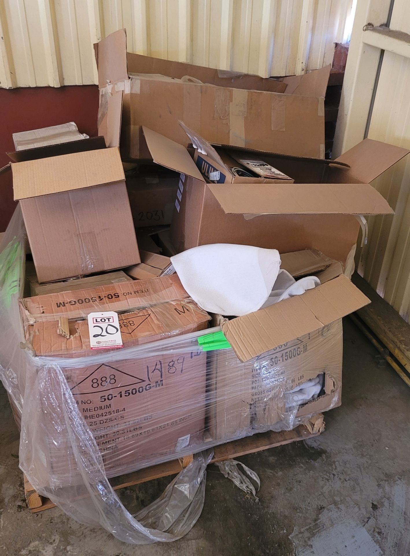 LOT - PALLET OF MAINTENANCE PARTS, THERMOCOUPLERS, AIR TOOL OIL, SOCK FILTERS, ELECTRIC HEATING