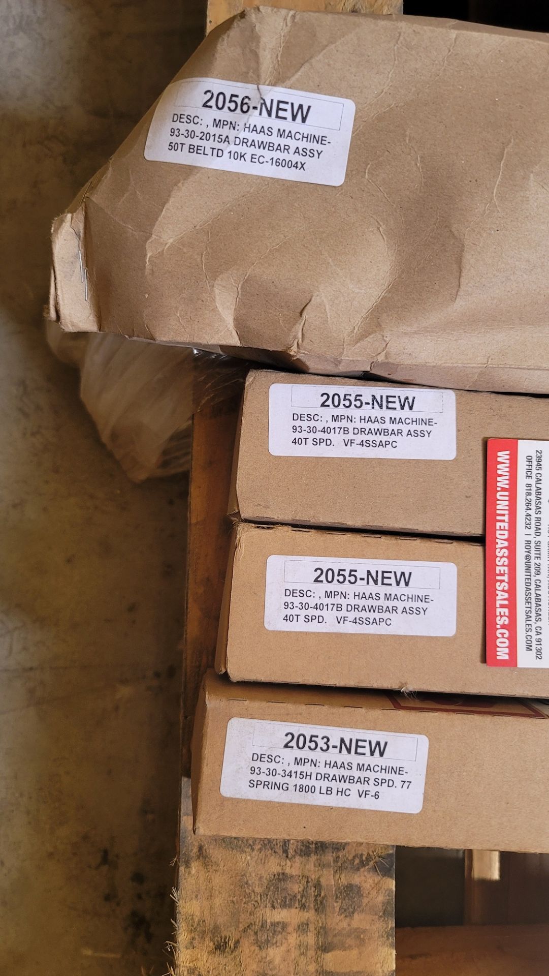 LOT - (4) BOXES OF HAAS MACHINE PARTS, NEW, SEE PHOTOS - Image 2 of 2