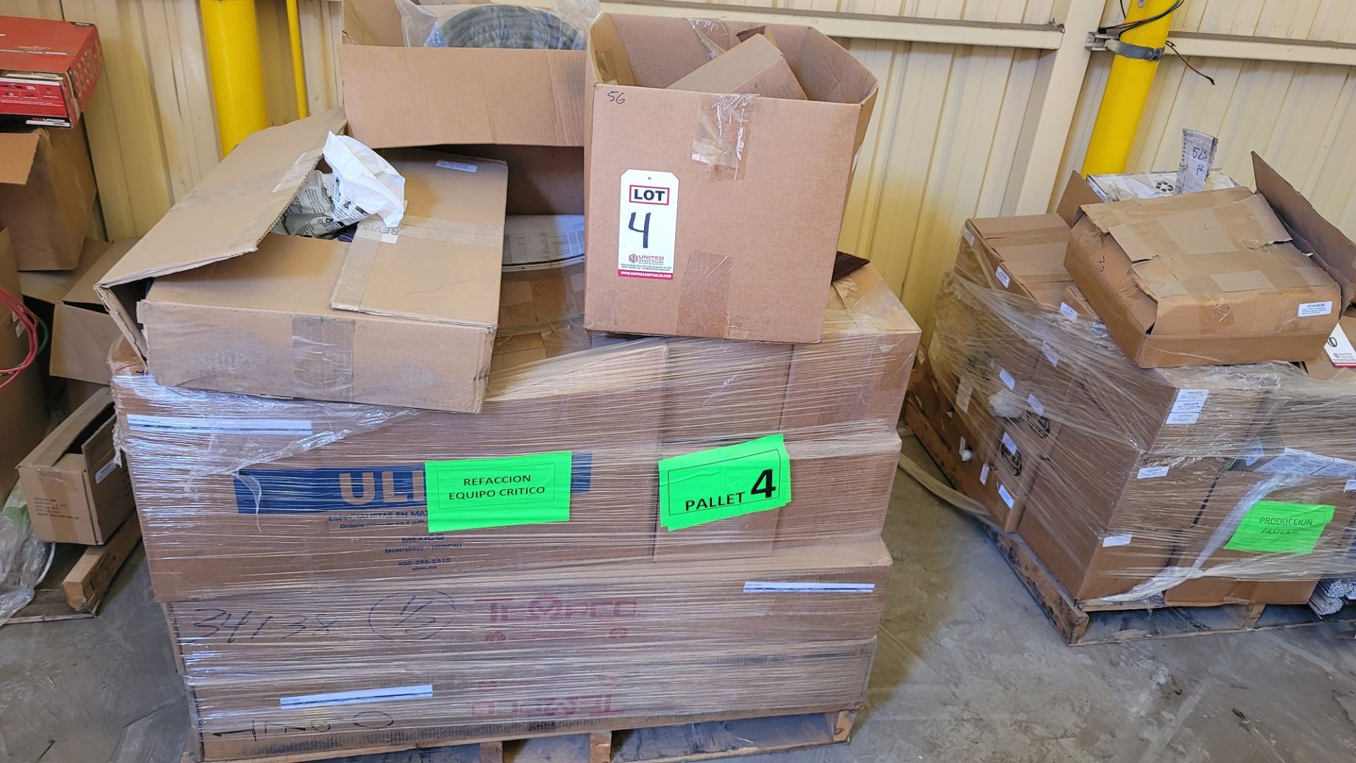 LOT - PALLET OF WELDING SUPPLIES, HARDWARE, SPRINGS, SPARK PLUGS, END MILL, COLLETS, MOP HEADS,