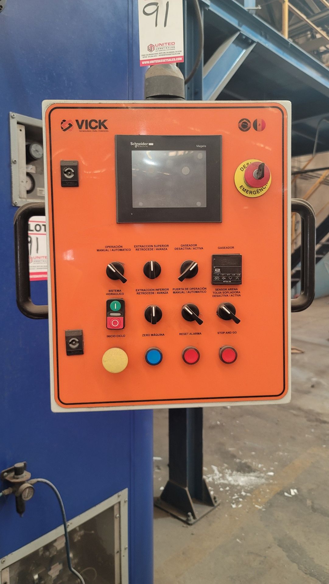 VICK RESIN HEATING STATION (PLM 207); VICK 3-STATION COLD BOX CORE MACHINE, VERTICAL AND - Image 2 of 13