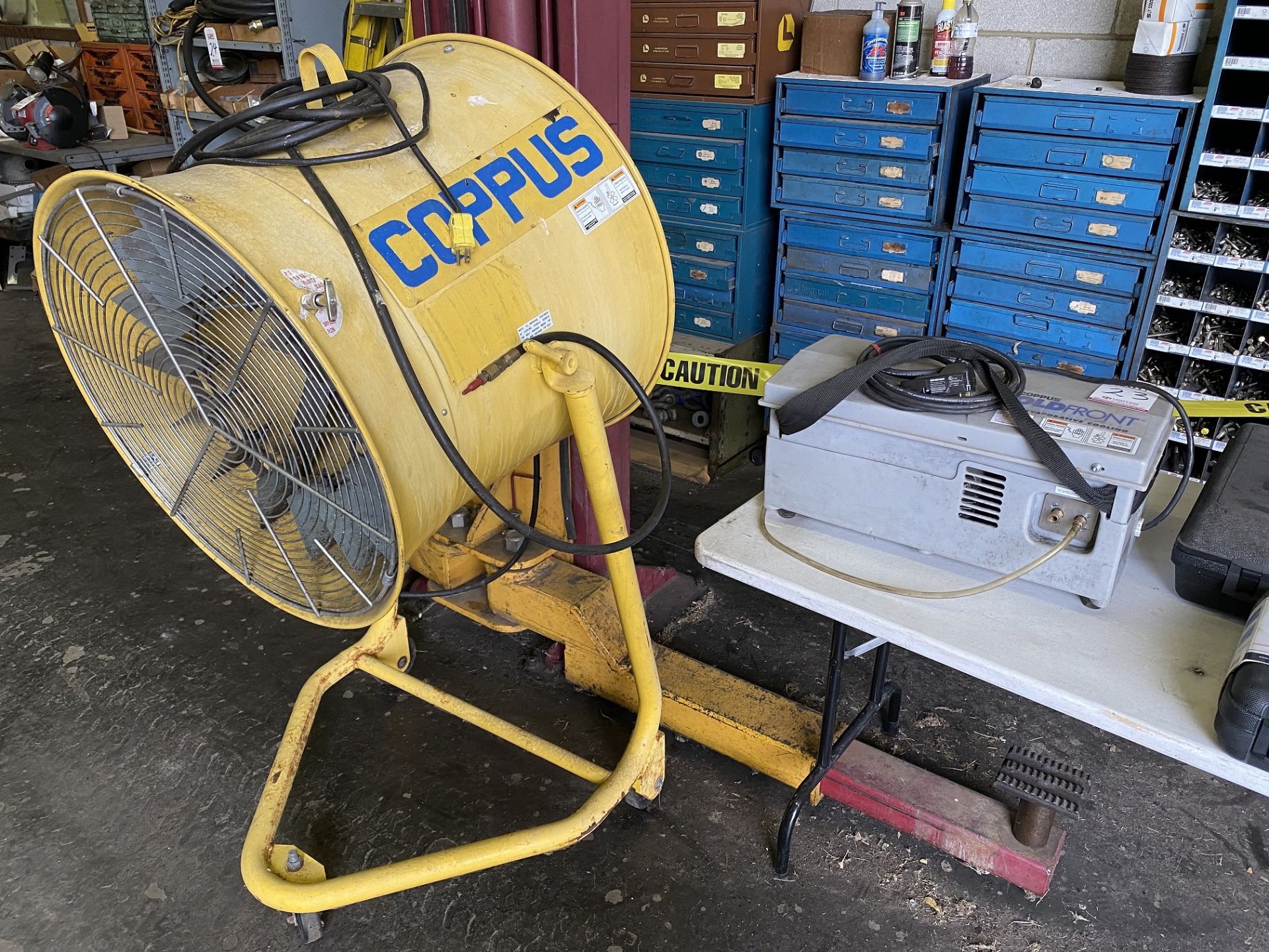 LOT - COPPUS COLD FRONT EVAPORATIVE COOLING FAN AND PUMP (LOCATION: AS)