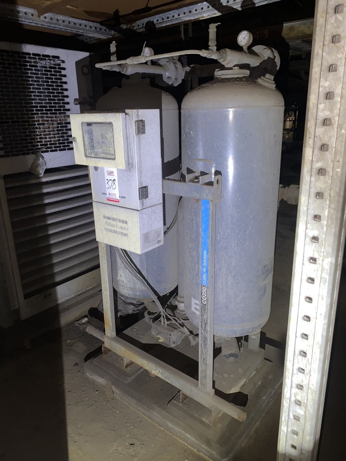 2009 ATLAS COPCO AIR DRYER, MODEL CD250, INSTALLED BUT NEVER WIRED UP (LOCATION: DUST LEVEL)