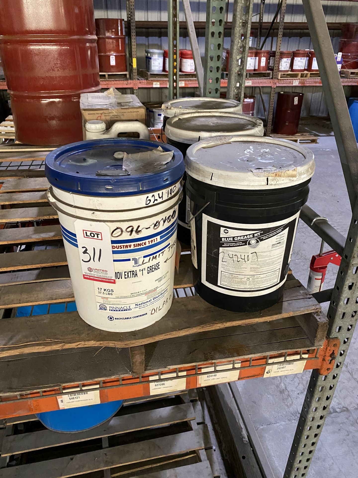 LOT - ASSORTED BUCKETS OF GREASE (LOCATION: SR)