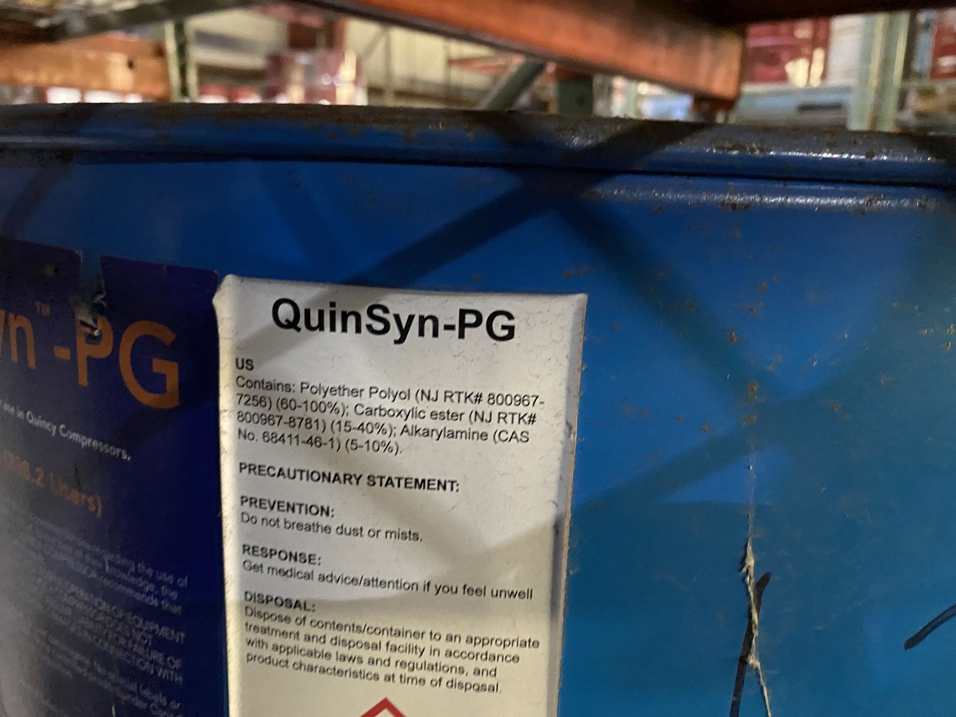 55-GALLON DRUM OF QUINSYN-PG (LOCATION: SR) - Image 2 of 2