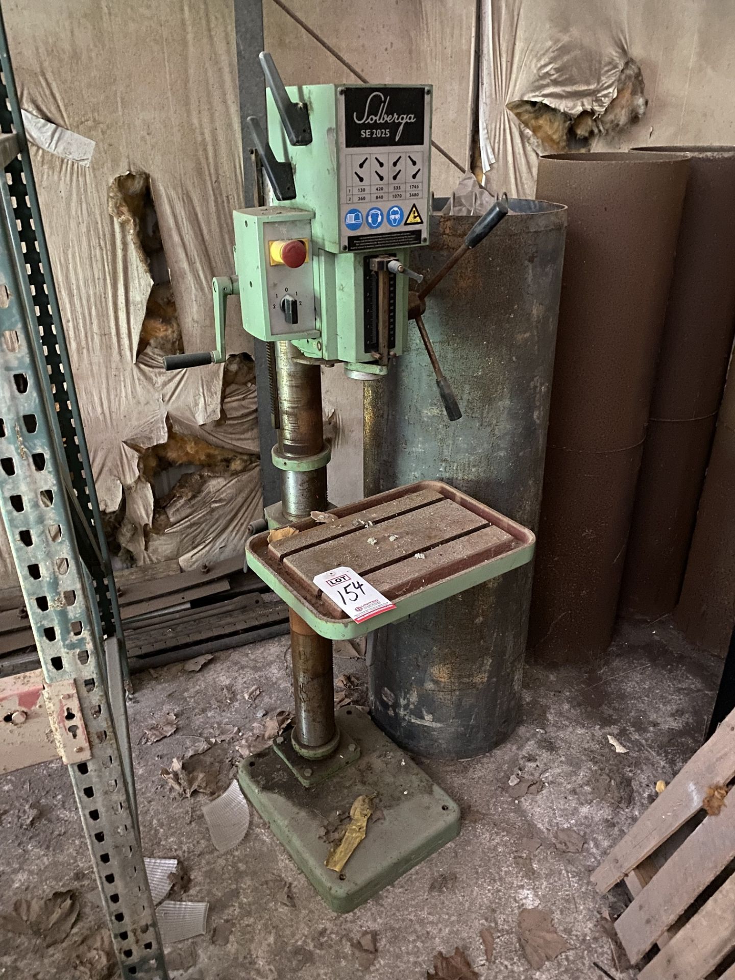 SOLBERGA SE 2025 GEAR HEAD PEDESTAL DRILL PRESS (LOCATION: WH6 BACK DOOR)