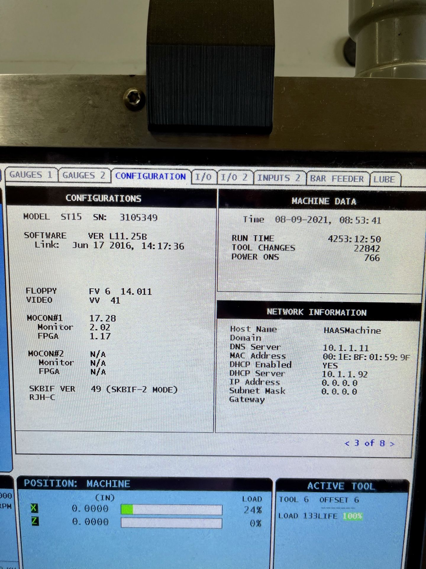 2016 HAAS ST-15 TURNING CENTER, 8" 3-JAW CHUCK, 16" SWING, 12-STATION TURRET, 4,000 RPM, 2.5" BAR - Image 25 of 27