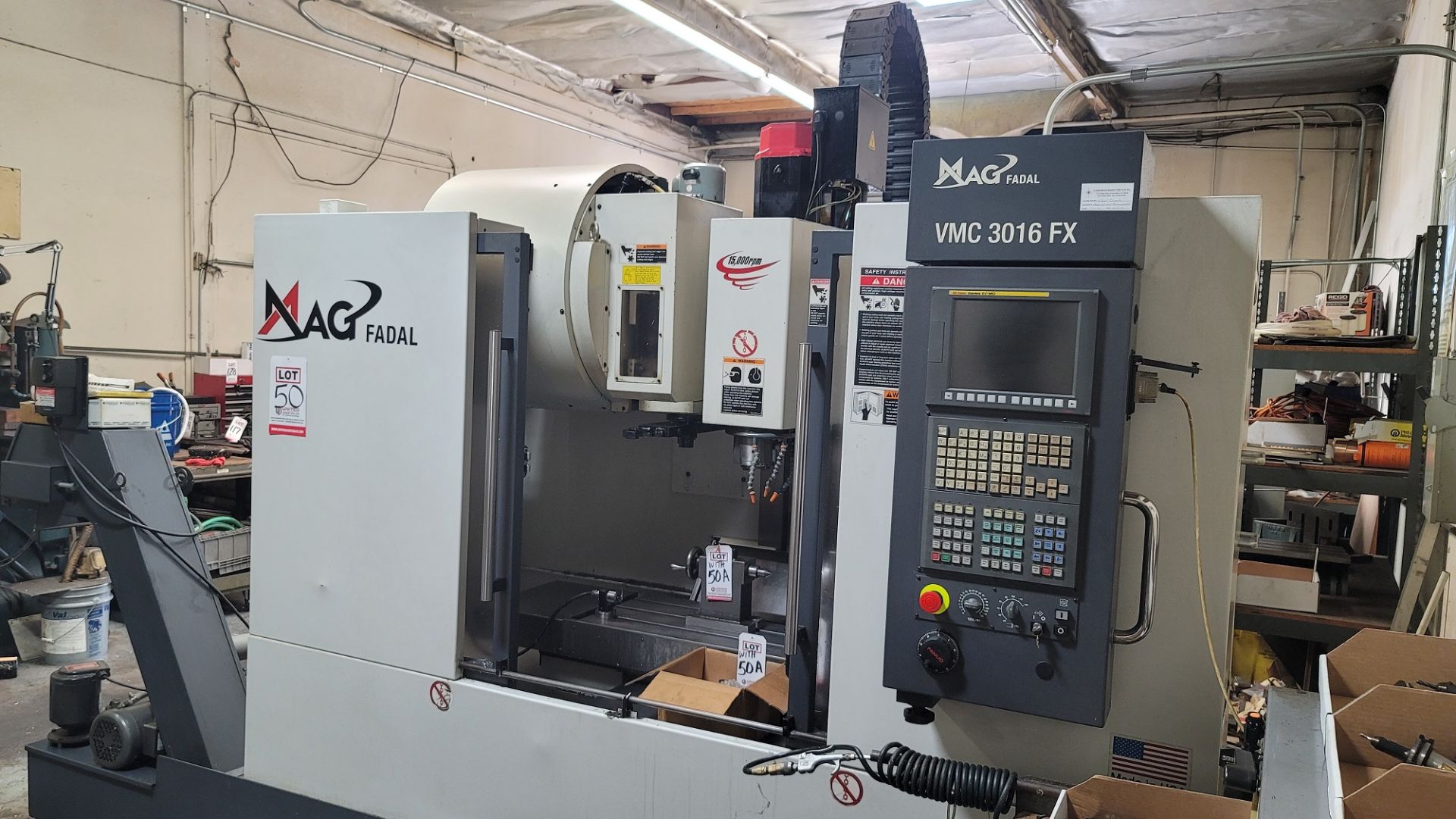 2008 MAG FADAL VMC3016FX-I0 MACHINING CENTER, ELITE PACKAGE, GE FANUC SERIES OI-MC CNC CONTROL, XYZ - Image 10 of 23