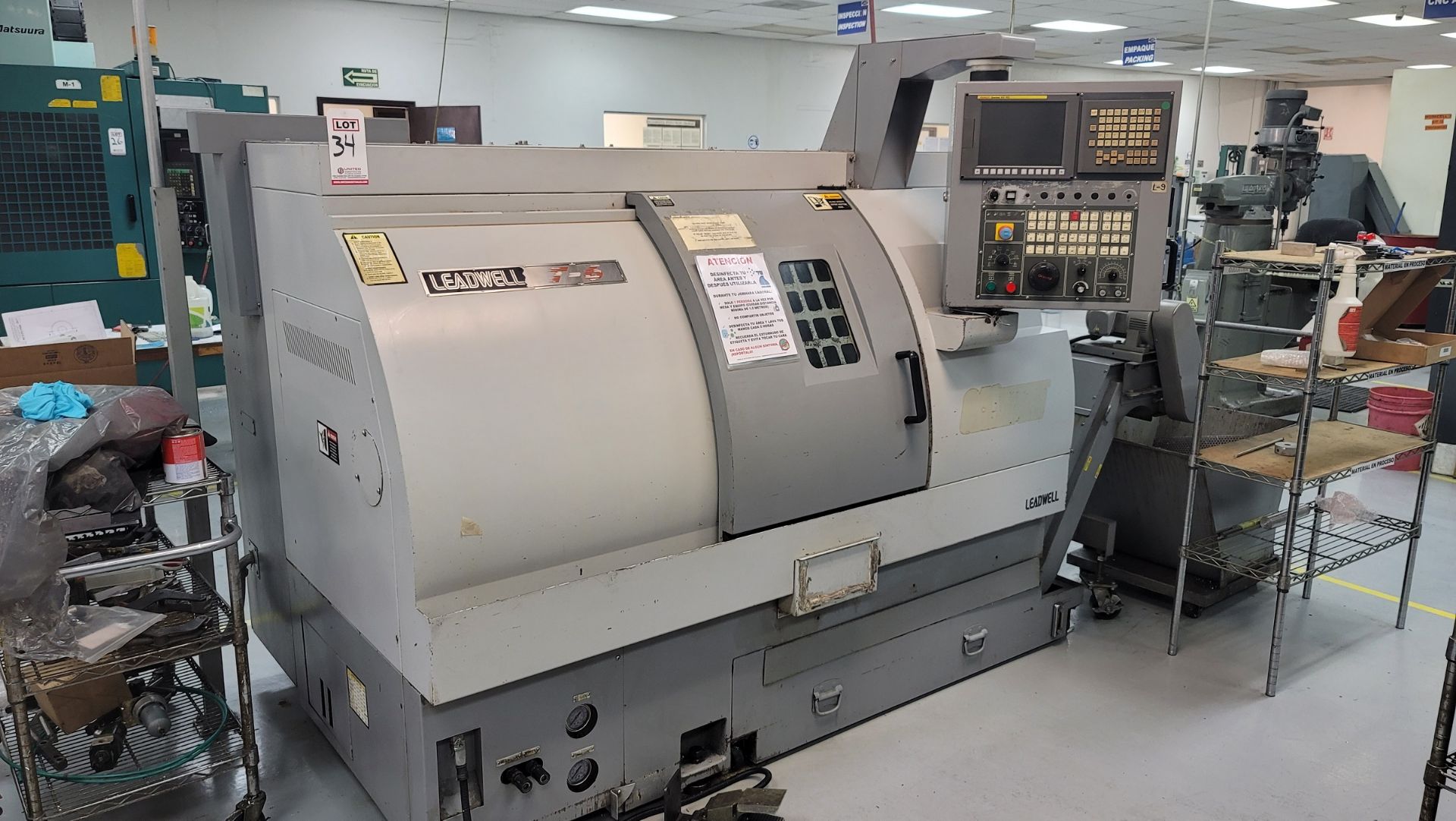 2007 LEADWELL T6 COMPACT CNC LATHE, FANUC SERIES 0i-TC CONTROL, 6" CHUCK, TAILSTOCK, TOOL PRE-