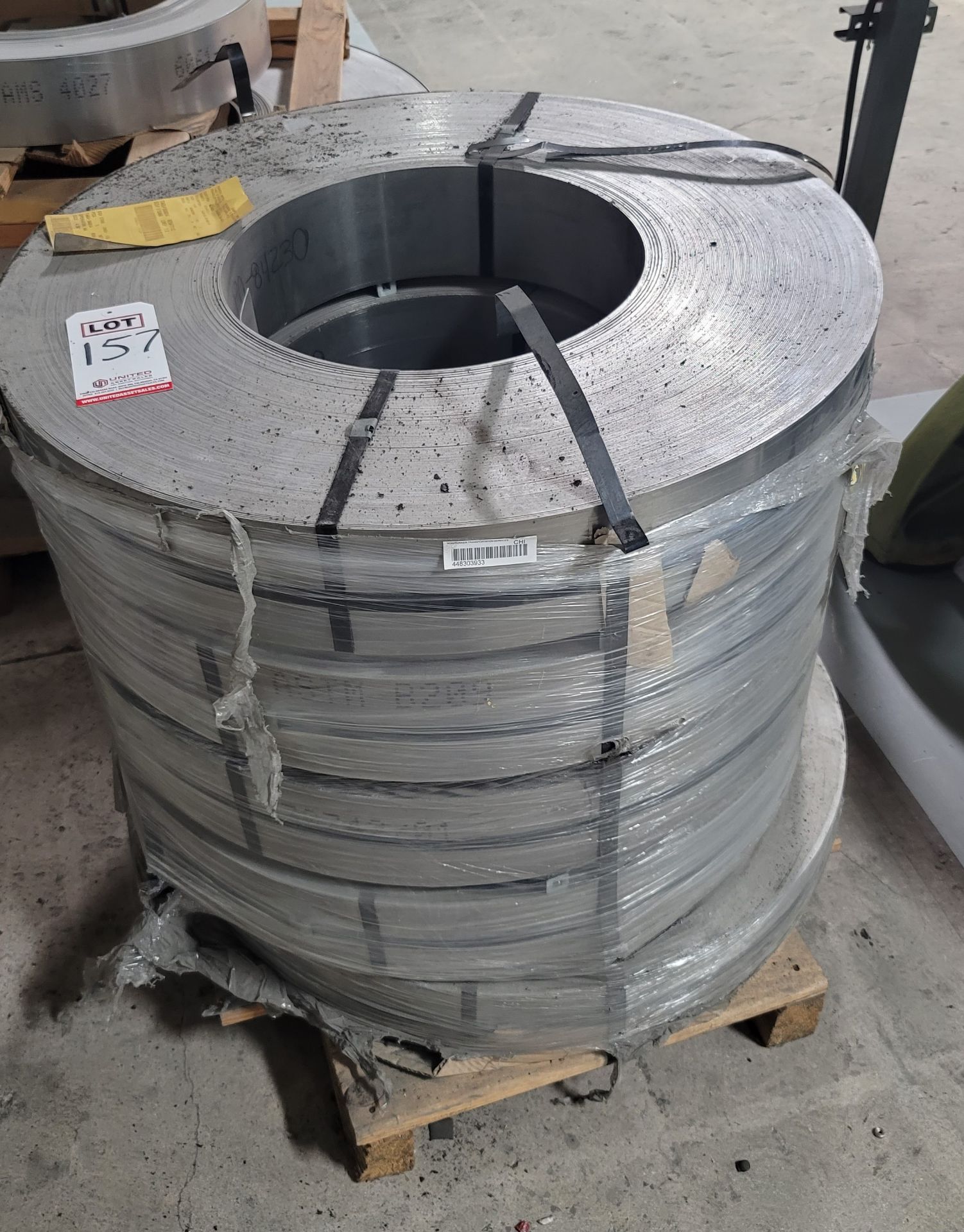 LOT - (5) COILS OF ALUMINUM, 5" WIDE, 1,632 LBS, **IMMEX REGISTERED EQUIPMENT (NEEDS TO RETURN TO