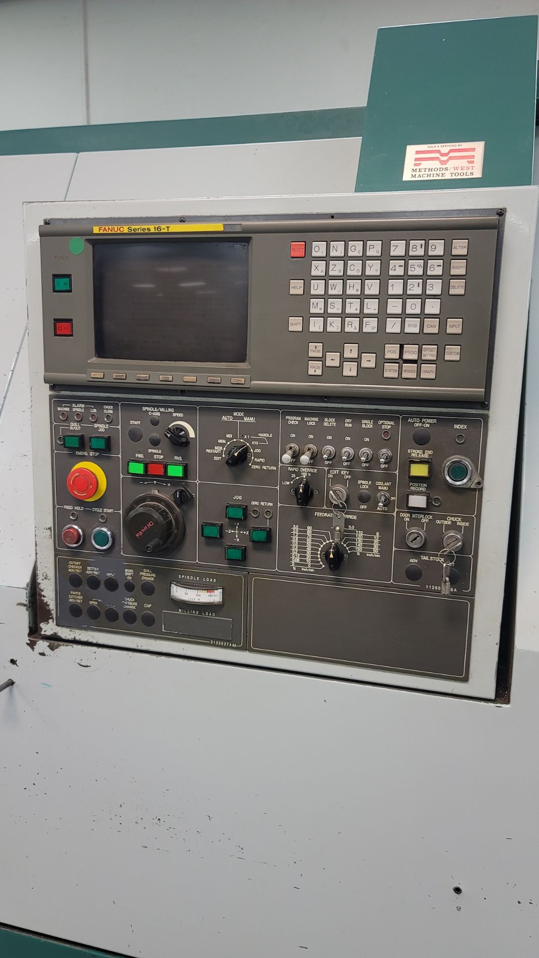 NAKAMURA TOME TMC-300C CNC LATHE, FANUC SERIES 16-T CONTROL, 16C COLLET NOSE, TAILSTOCK, S/N - Image 6 of 10