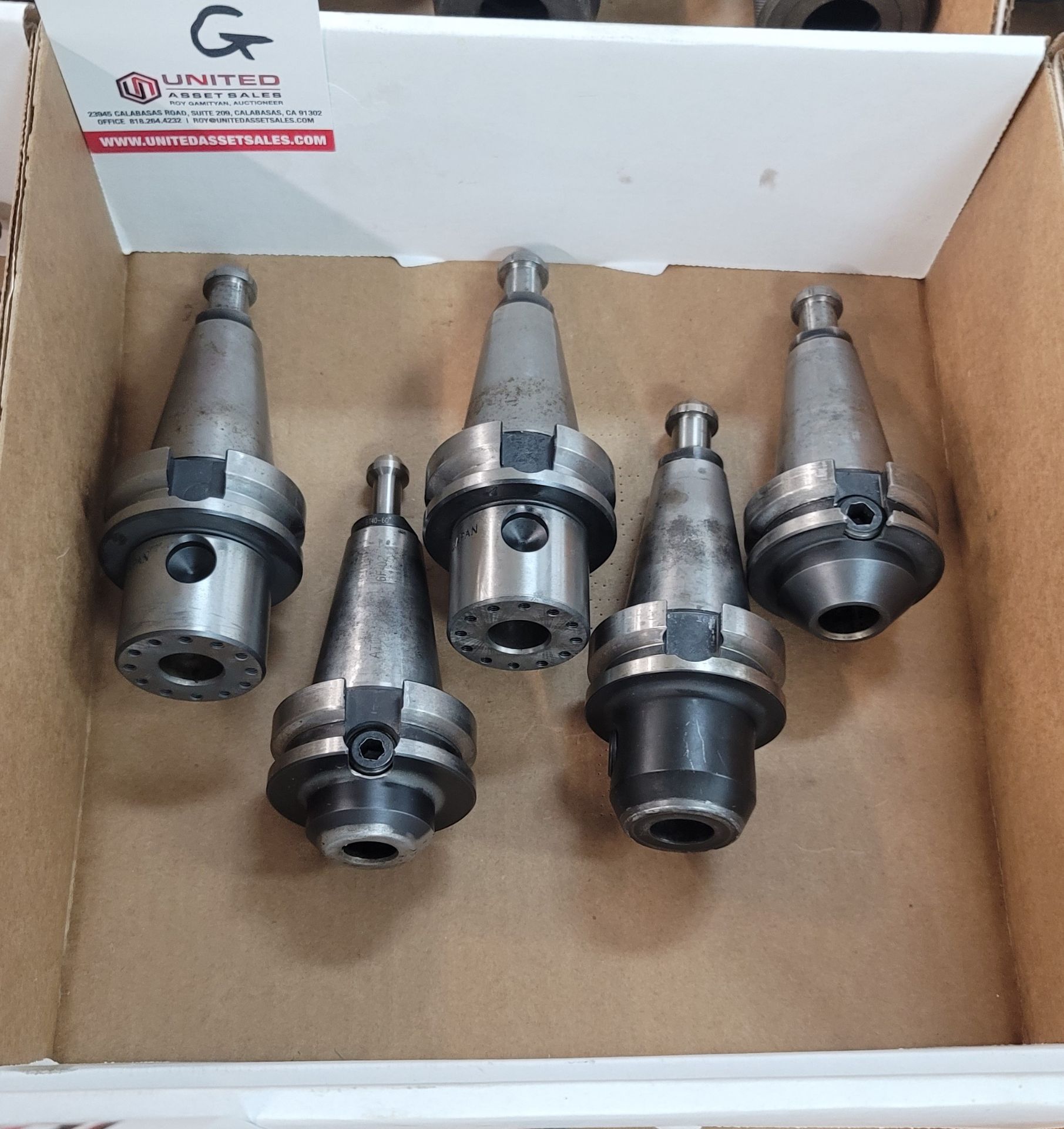LOT - (5) BT-40 TOOL HOLDERS, 3/4" SOLID, **IMMEX REGISTERED EQUIPMENT (NEEDS TO RETURN TO THE US)