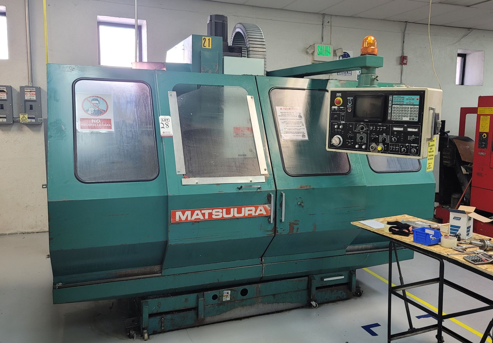 1988 MATSUURA MC-760-VX VERTICAL MACHINING CENTER, TRAVELS: 29" X 17" X 19", YASNAC MX3 CONTROL,