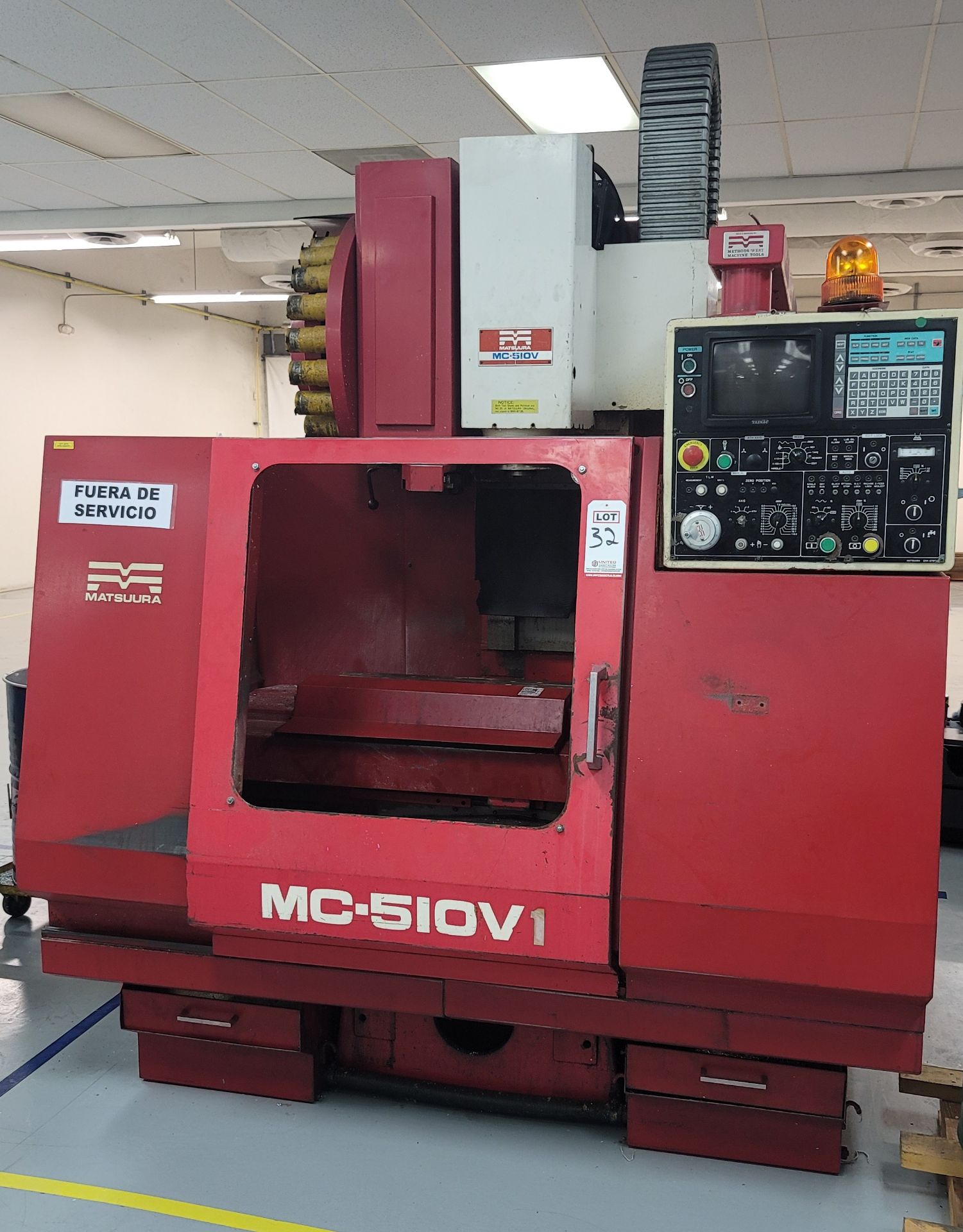 1989 MATSUURA MC-510V VERTICAL MACHINING CENTER, YASNAC CONTROL S/N 890307287 (PARTS ONLY), **