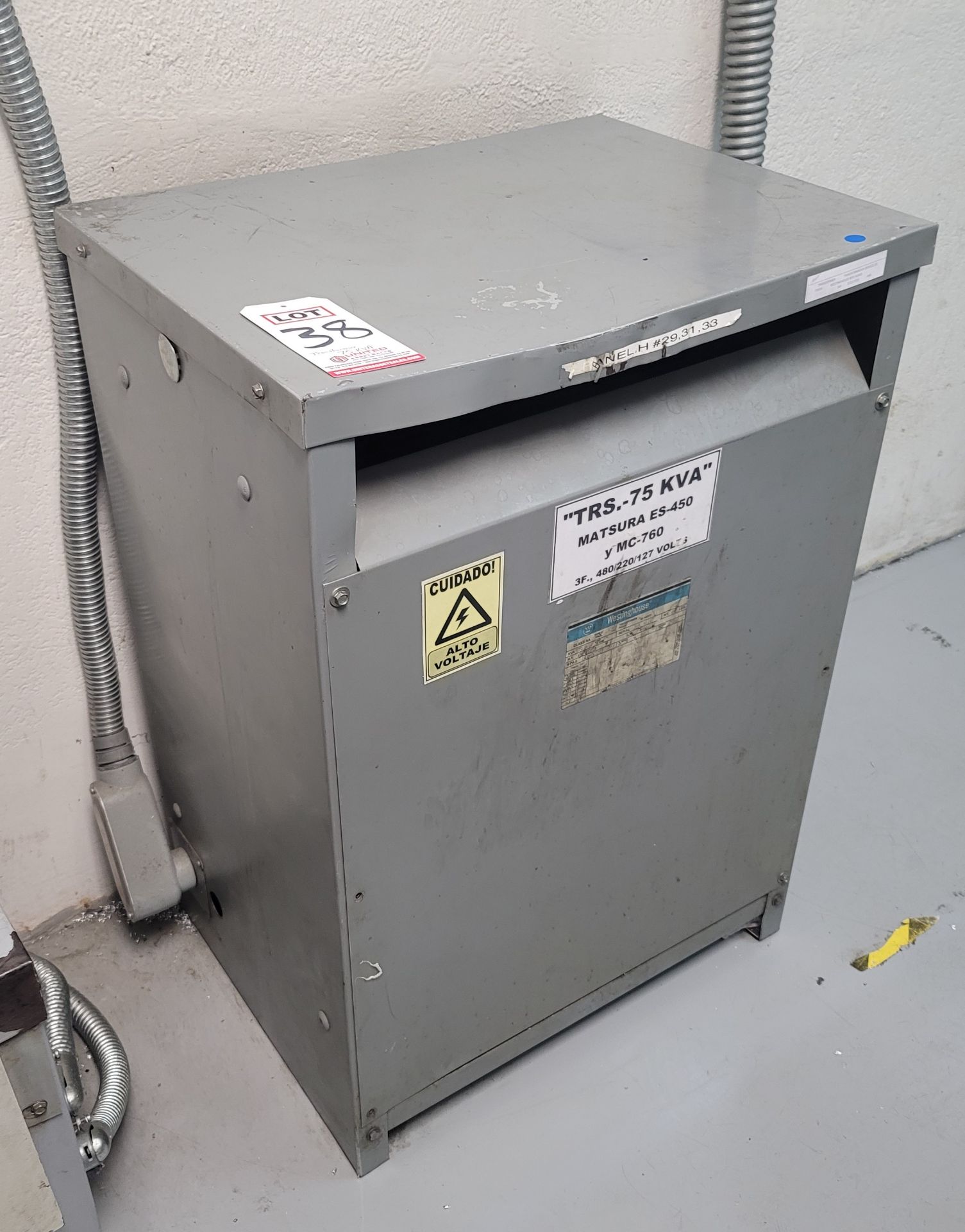 TRANSFORMER, 75 KVA, **IMMEX REGISTERED EQUIPMENT (NEEDS TO RETURN TO THE US) SELLER WILL PAY FOR