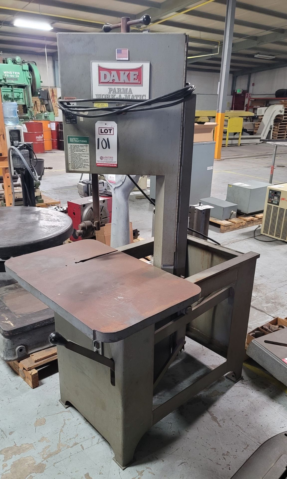 DAKE BAND SAW, MODEL SXC, S/N 199996, **IMMEX REGISTERED EQUIPMENT (NEEDS TO RETURN TO THE US)