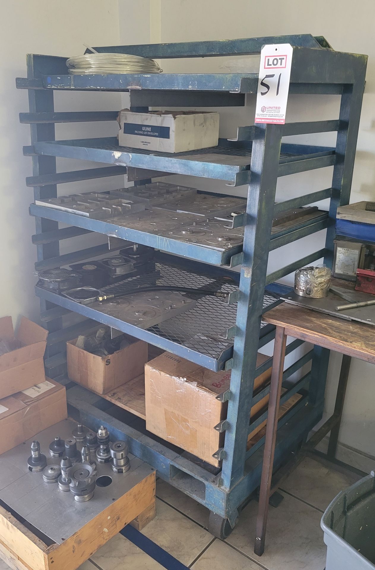 FIXTURE RACK ON CASTERS, 36" X 30" X 60" TALL, CONTENTS NOT INCLUDED, **IMMEX REGISTERED