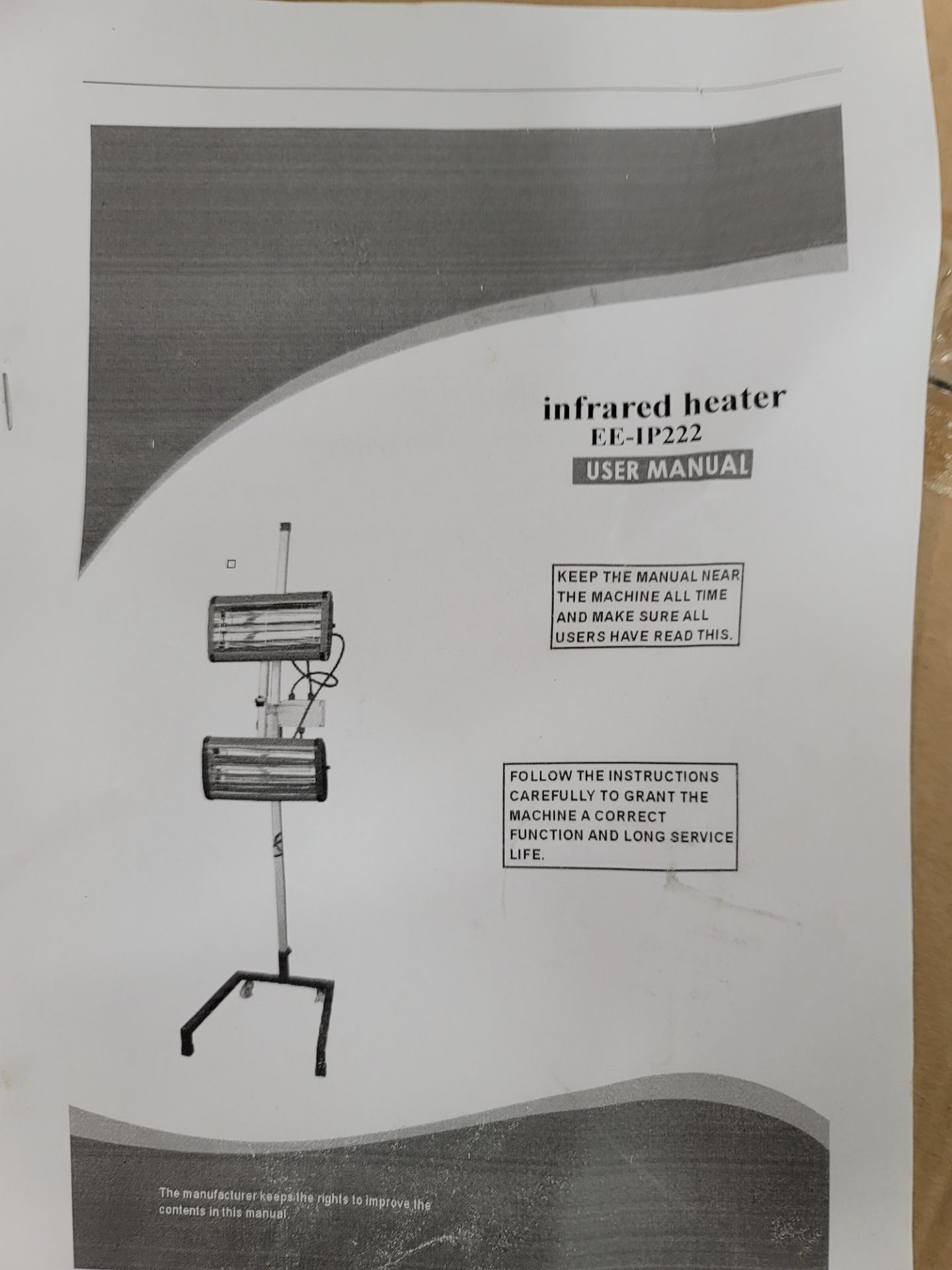 LOT - (3) 2020 INFRARED HEATERS FOR PAINT CURING, EAE AUTOMOTIVE EQUIPMENT CO. LTD. MODEL EE-IP222 - Image 2 of 3