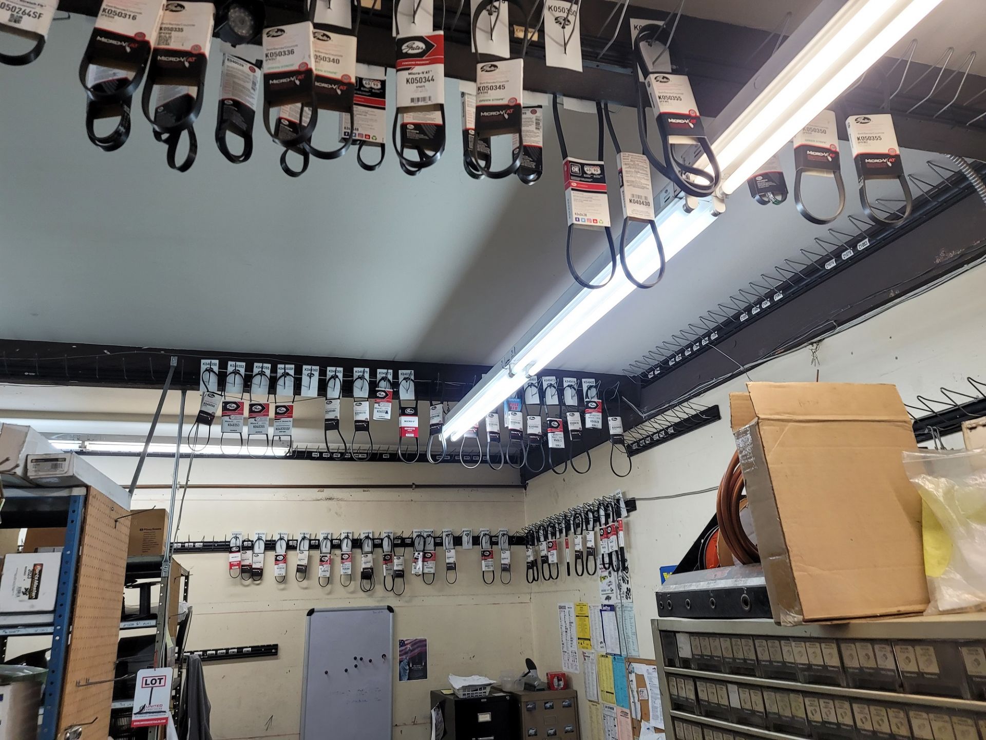 LOT - APPROX. (252) VARIOUS V-BELTS & SERPENTINE BELTS HANGING THROUGHOUT THE STORE, TAKE AS MANY OF - Image 5 of 7