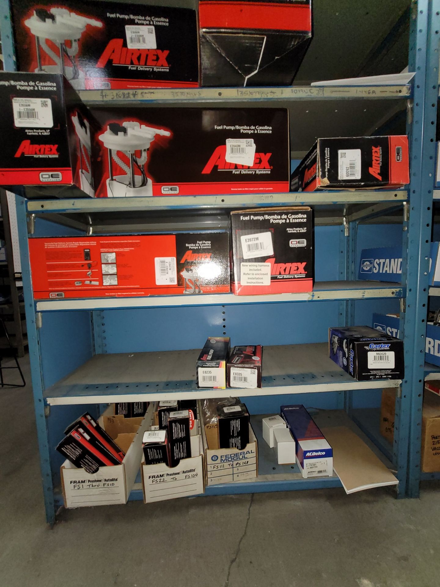 LOT - CONTENTS ONLY OF (1) 3' WIDE SECTION OF STOCK RACK, TO INCLUDE FUEL PUMPS AND FUEL FILTERS - Image 3 of 3