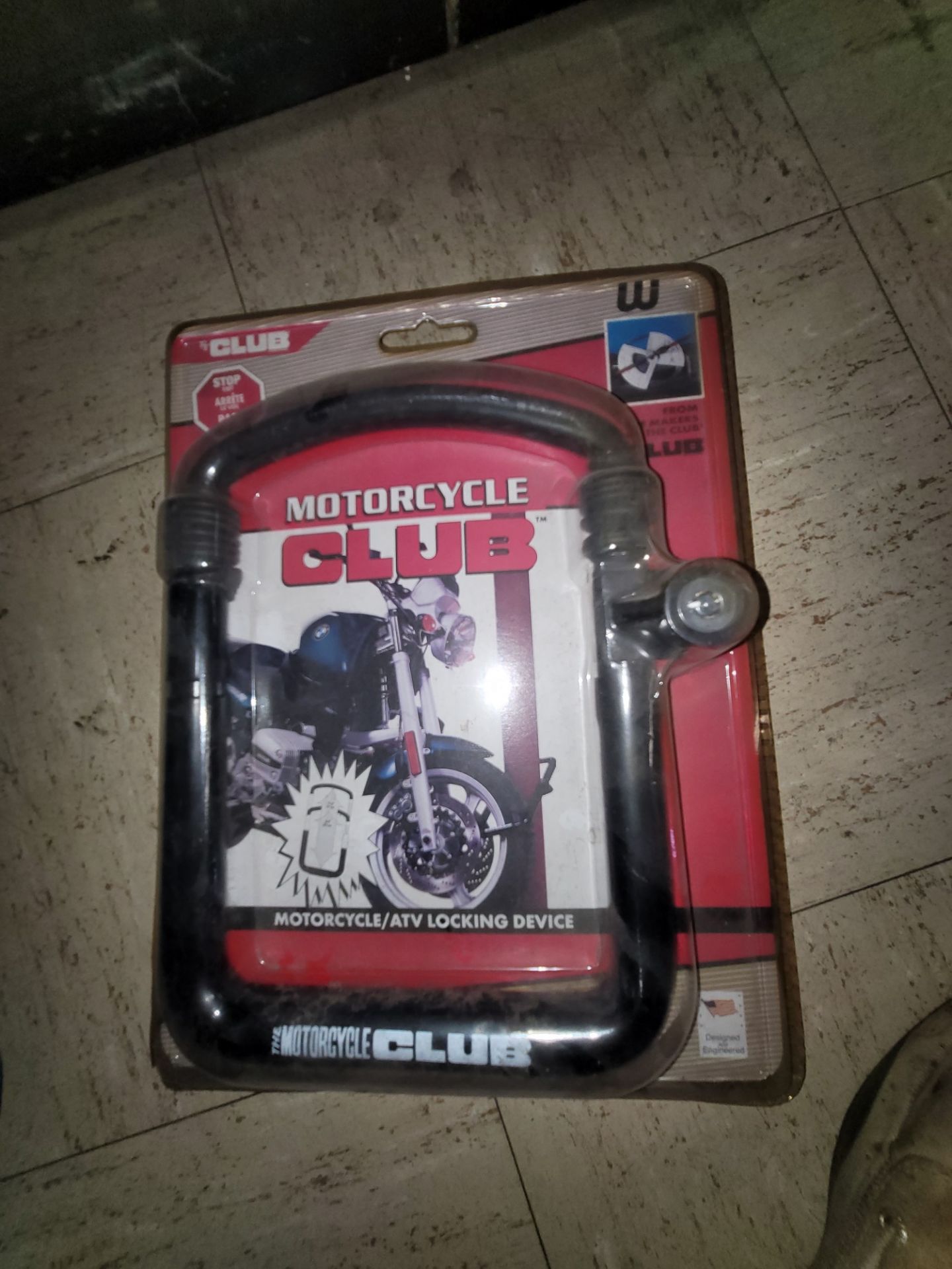 LOT - (4) THE CLUB MOTORCYCLE LOCKS AND (1) THE CLUB SUB STEERING WHEEL LOCK - Image 2 of 3