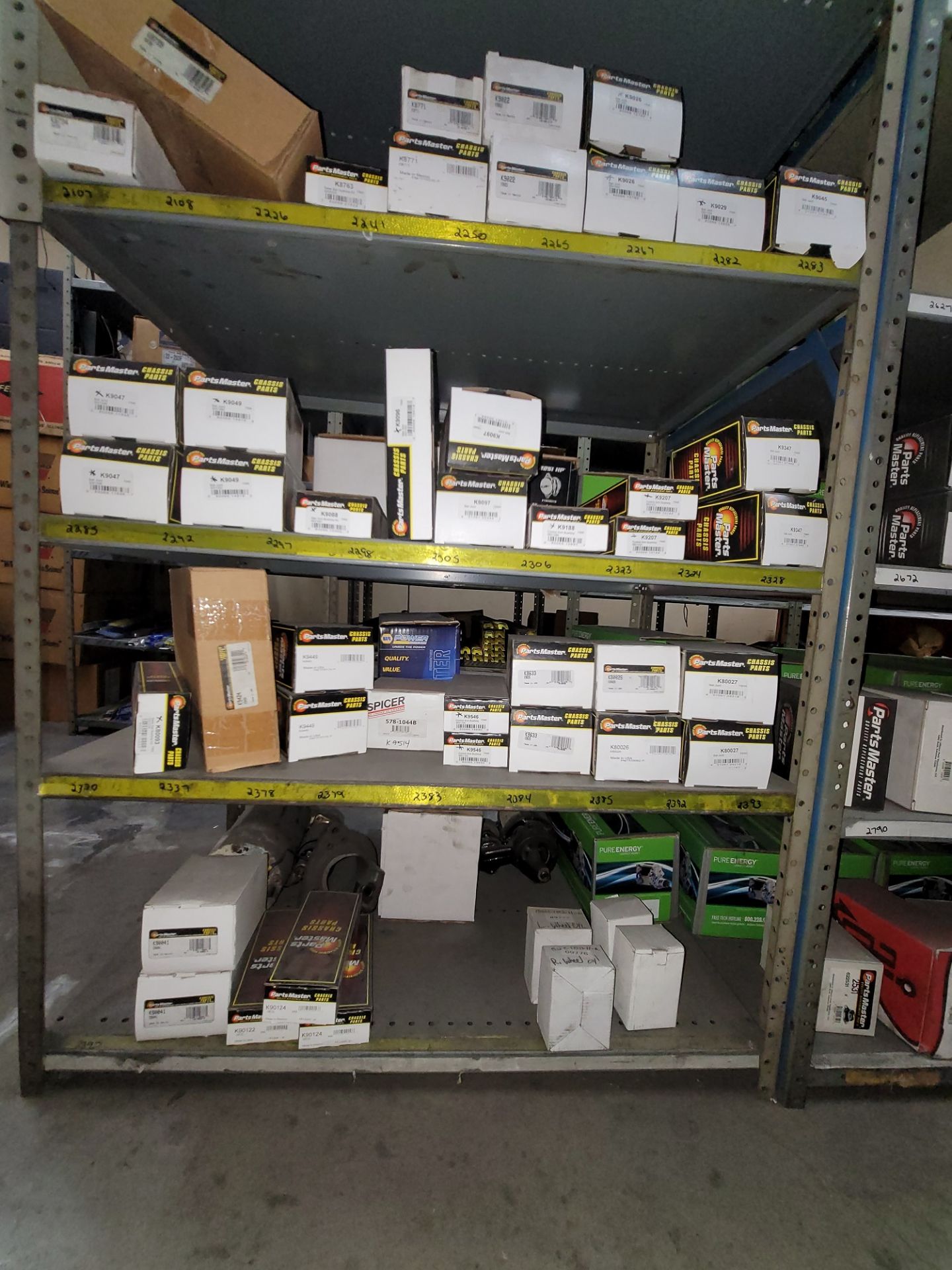 LOT - CONTENTS ONLY OF ONE SIDE OF A 3' WIDE SECTION OF STOCK RACK, TO INCLUDE VARIOUS CHASSES - Image 3 of 3