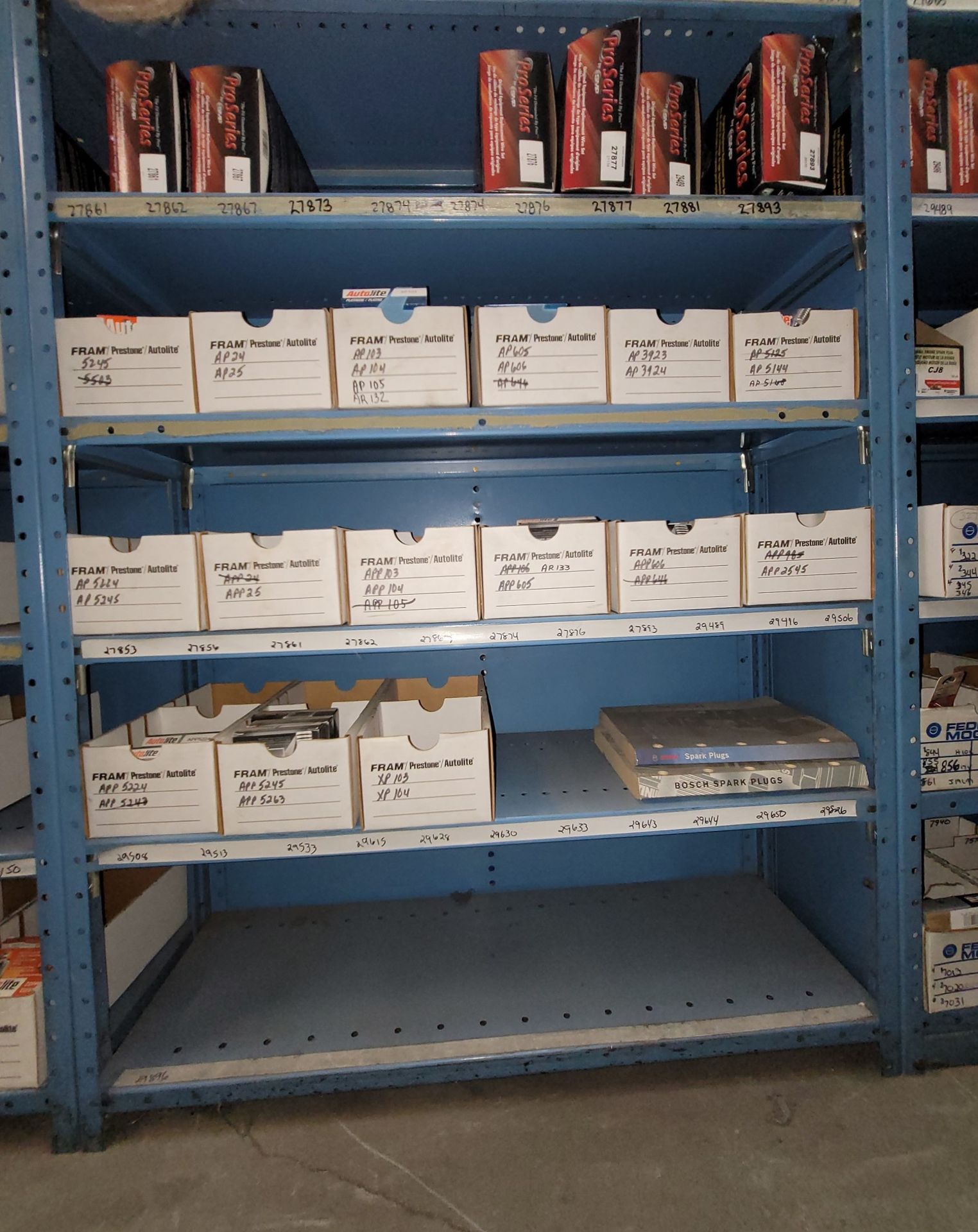 LOT - CONTENTS ONLY OF (1) 3' WIDE SECTION OF STOCK RACK, TO INCLUDE SPARK PLUGS AND SPARK PLUG WIRE - Image 3 of 3