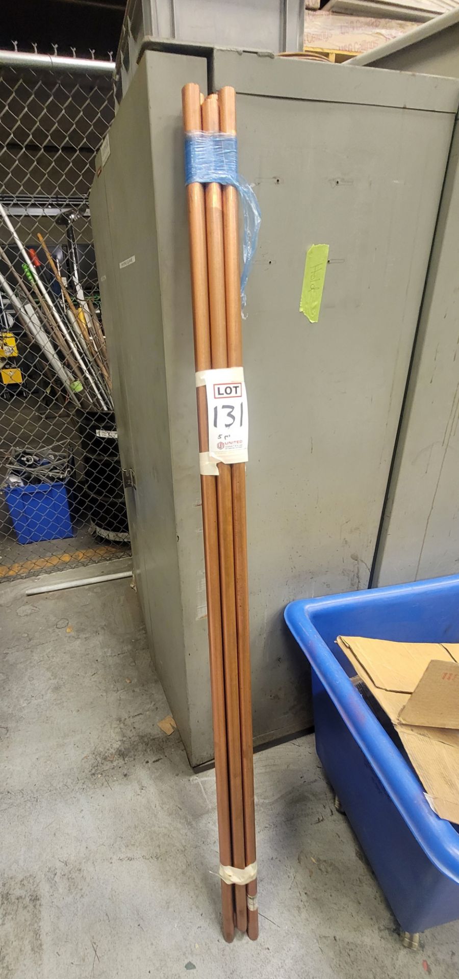 LOT - (5) 1" X 6' COPPER PIPES (LOCATION: MAINTENANCE WH)
