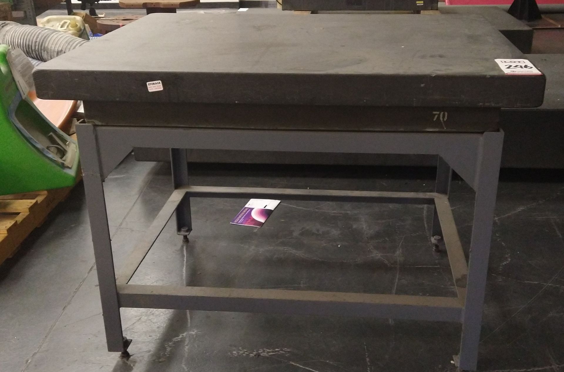 GRANITE SURFACE PLATE, 3' X 4' X 6", W/ STAND (LOCATION: BUILDING 2)