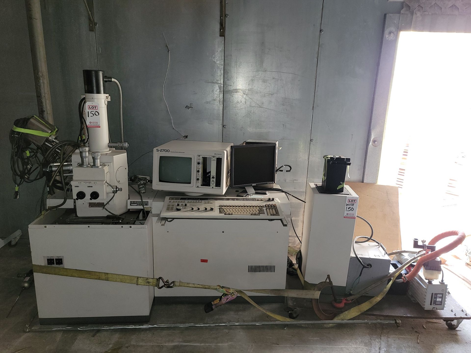 LOT - HITACHI SCANNING ELECTRON MICROSCOPE, TYPE S-2700, MFG: 11-01, COMES W/ ITS OWN TRANSFORMER