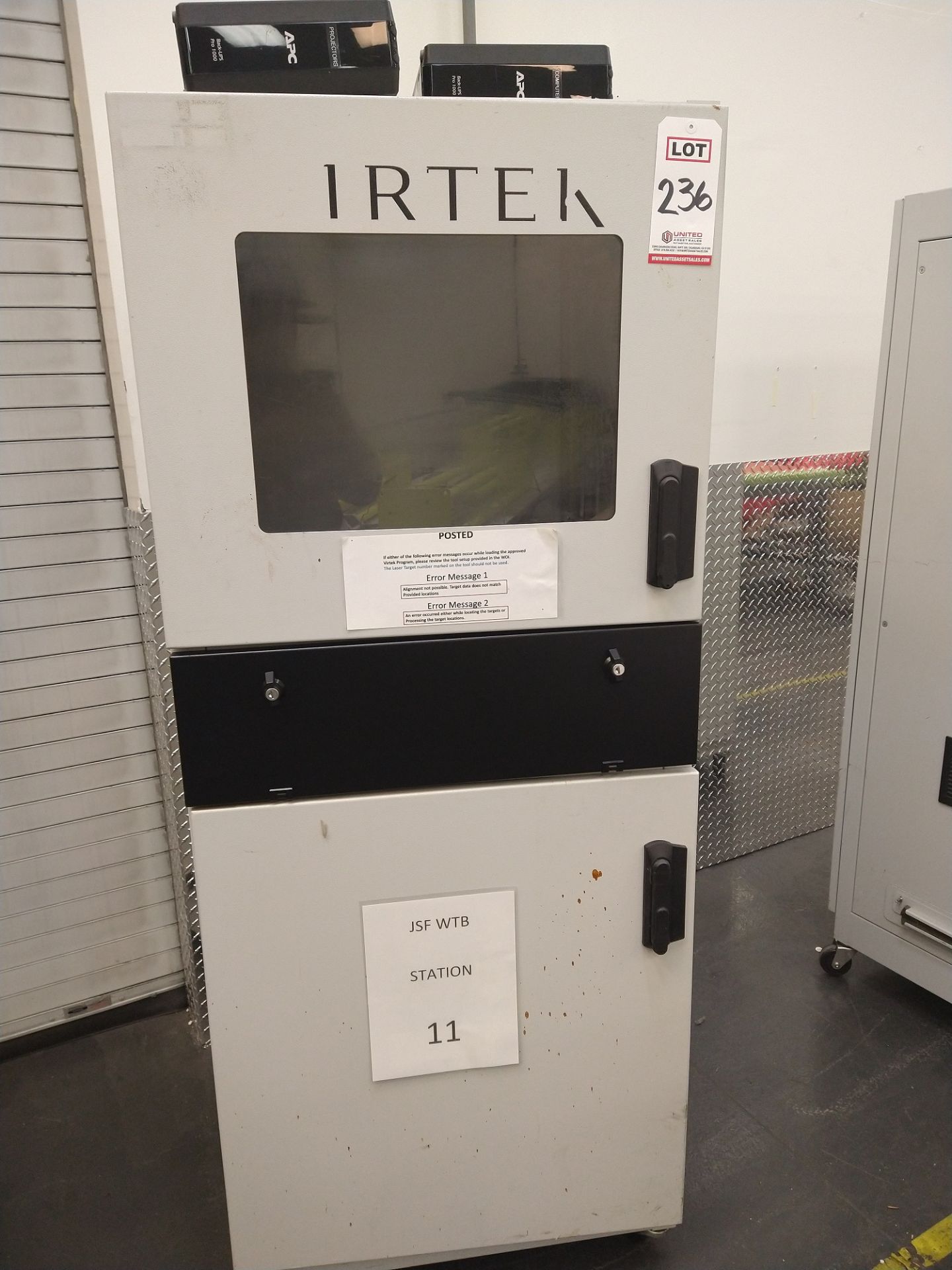 VIRTEK MOBILE ELECTRONIC/COMPUTER CABINET (LOCATION: BUILDING 2)