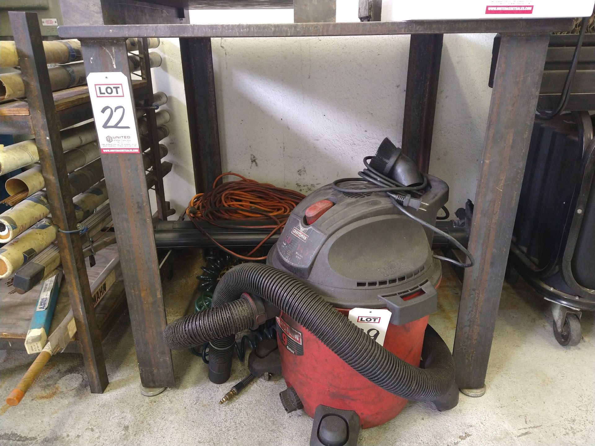 STEEL WELDING TABLE, 33-1/2" X 36-1/2" X 35"