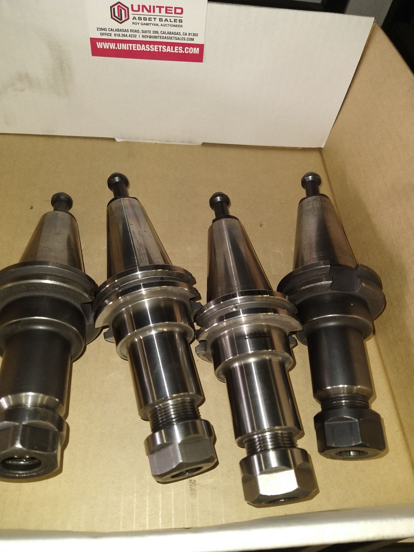 LOT - (4) CAT 40 ER20 COLLET HOLDERS