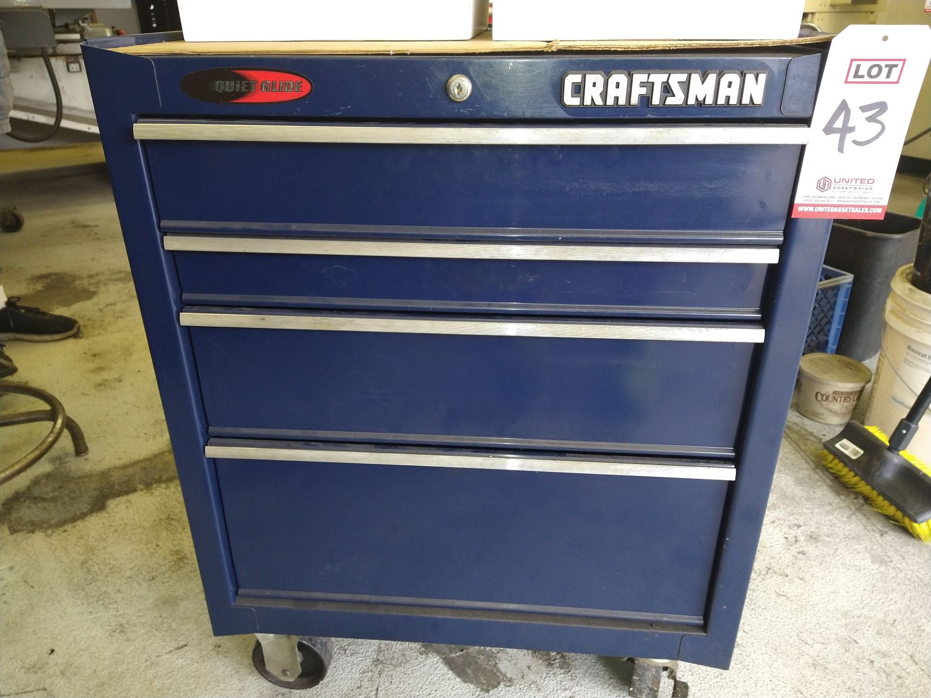 CRAFTSMAN 26" 4-DRAWER CABINET, CONTENTS NOT INCLUDED