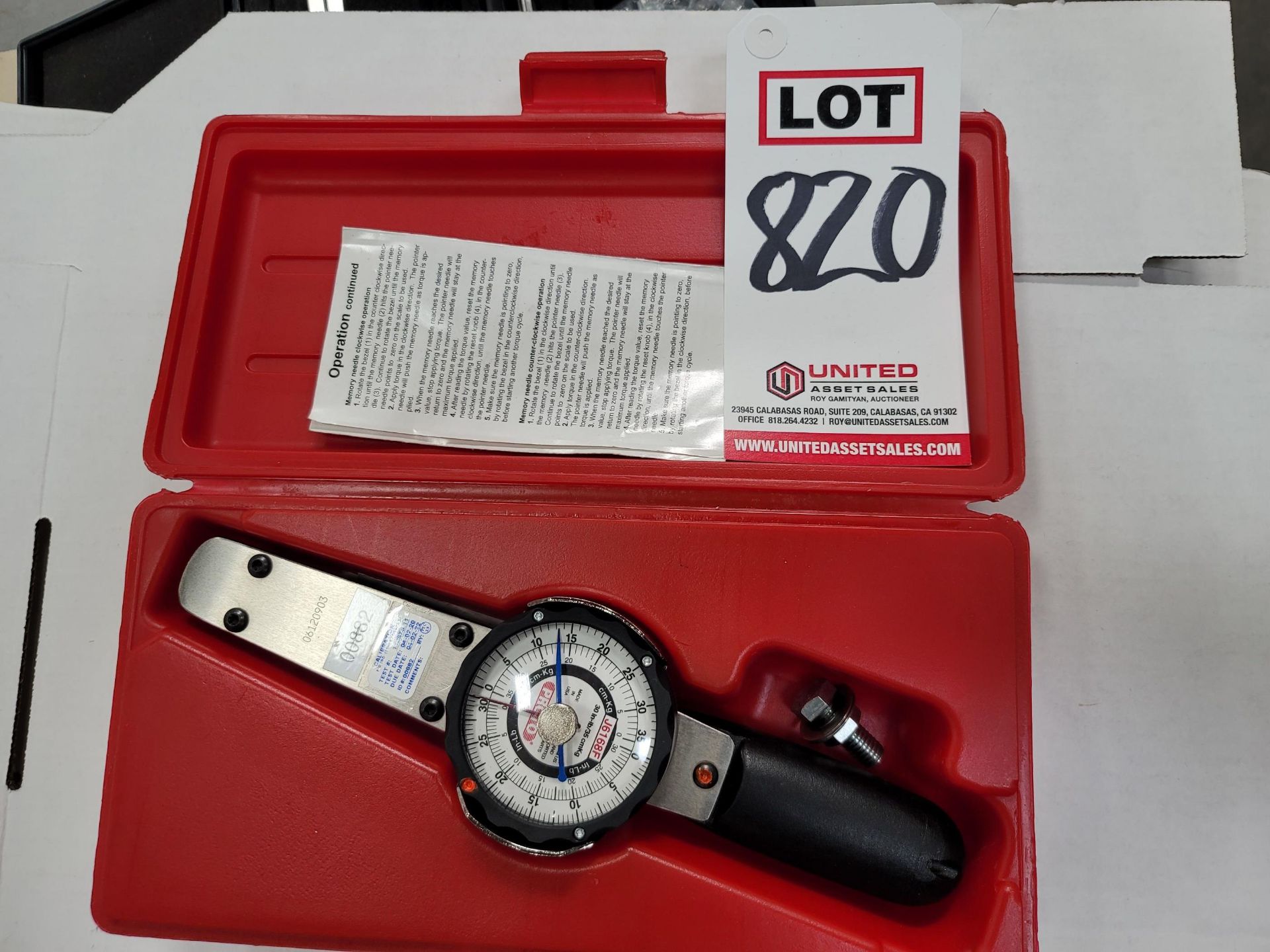 PROTO TORQUE WRENCH, MODEL J6168F, RANGE 0-30-IN.LB., DIAL TORQUE WRENCH