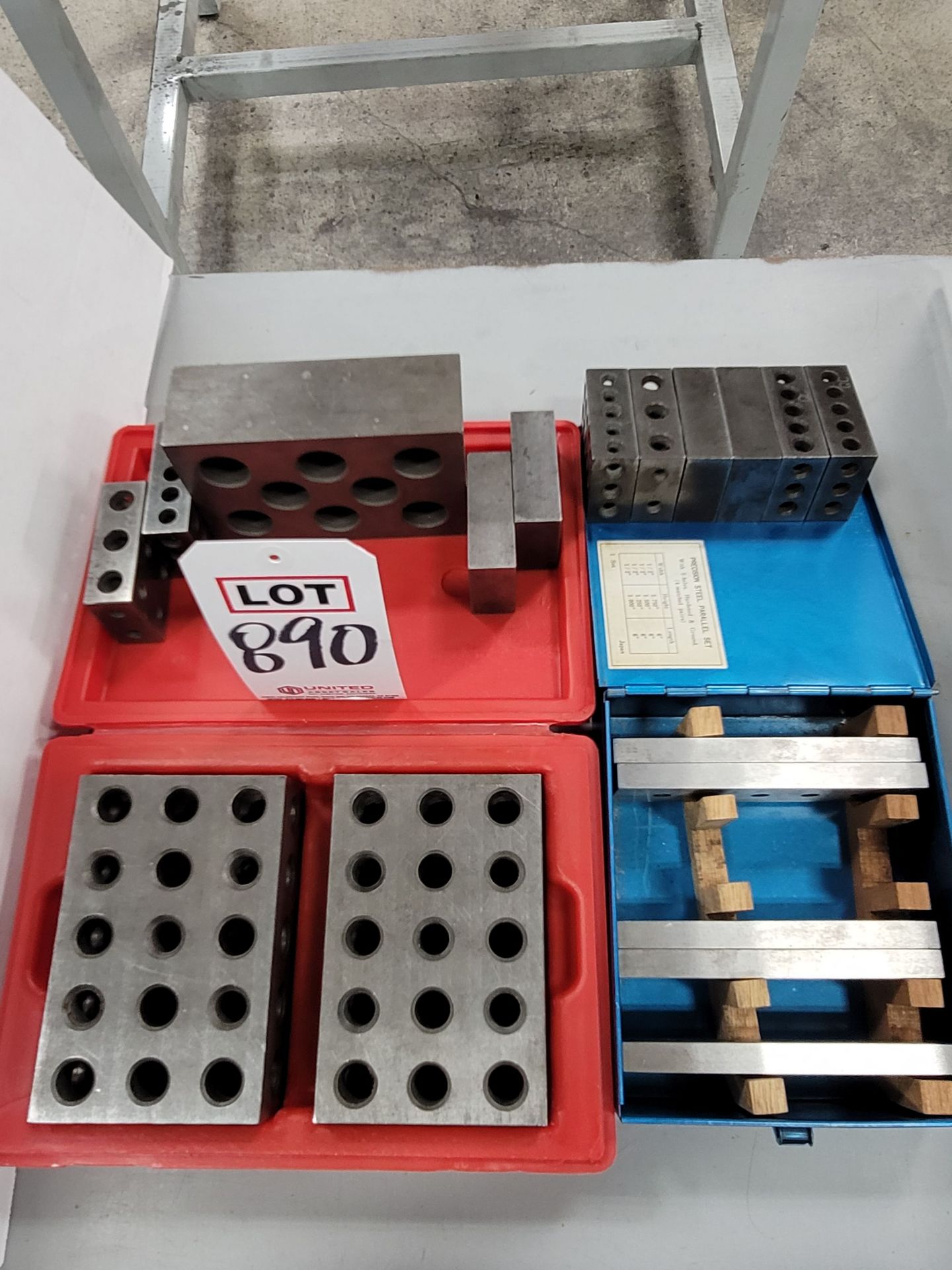 LOT - 1-2-3 & 2-4-6 BLOCK SETS AND STEEL PARALLEL SET