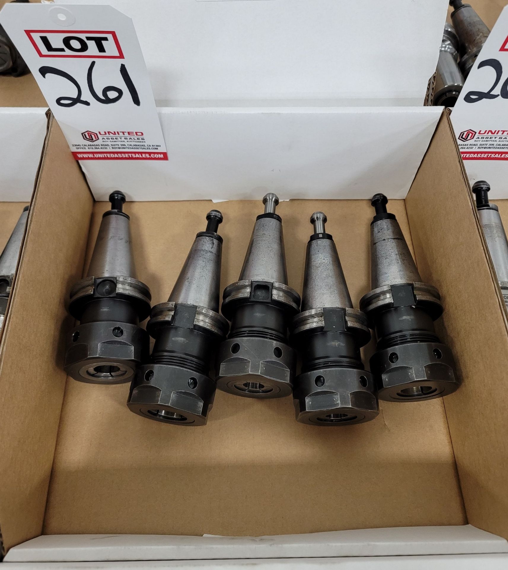 LOT - (5) 40-TAPER CNC COLLET HOLDERS