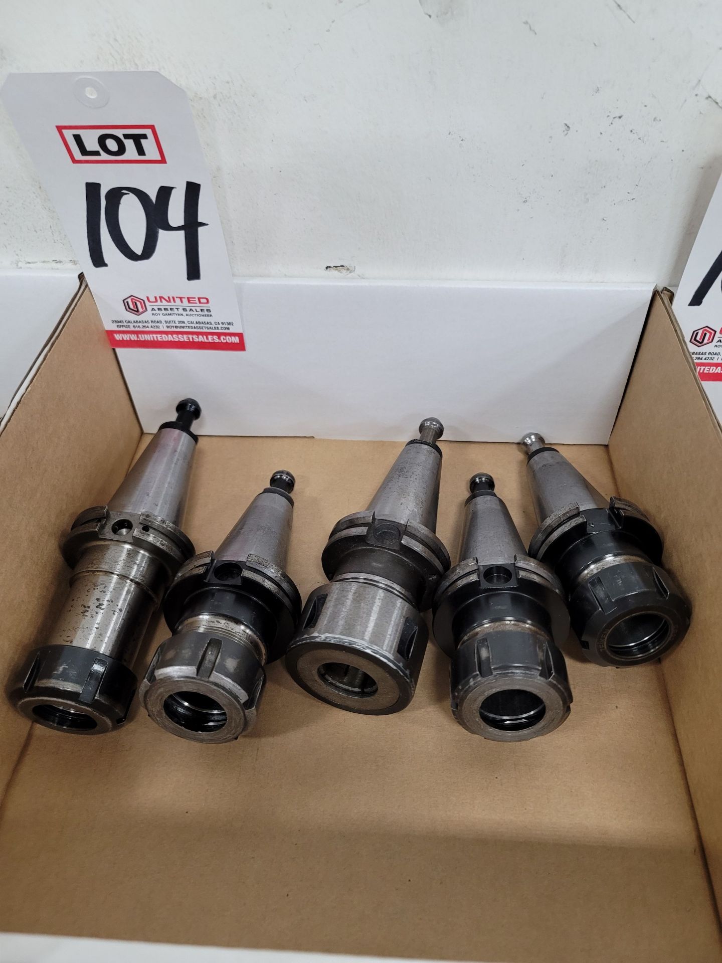 LOT - (5) 40-TAPER CNC COLLET HOLDERS