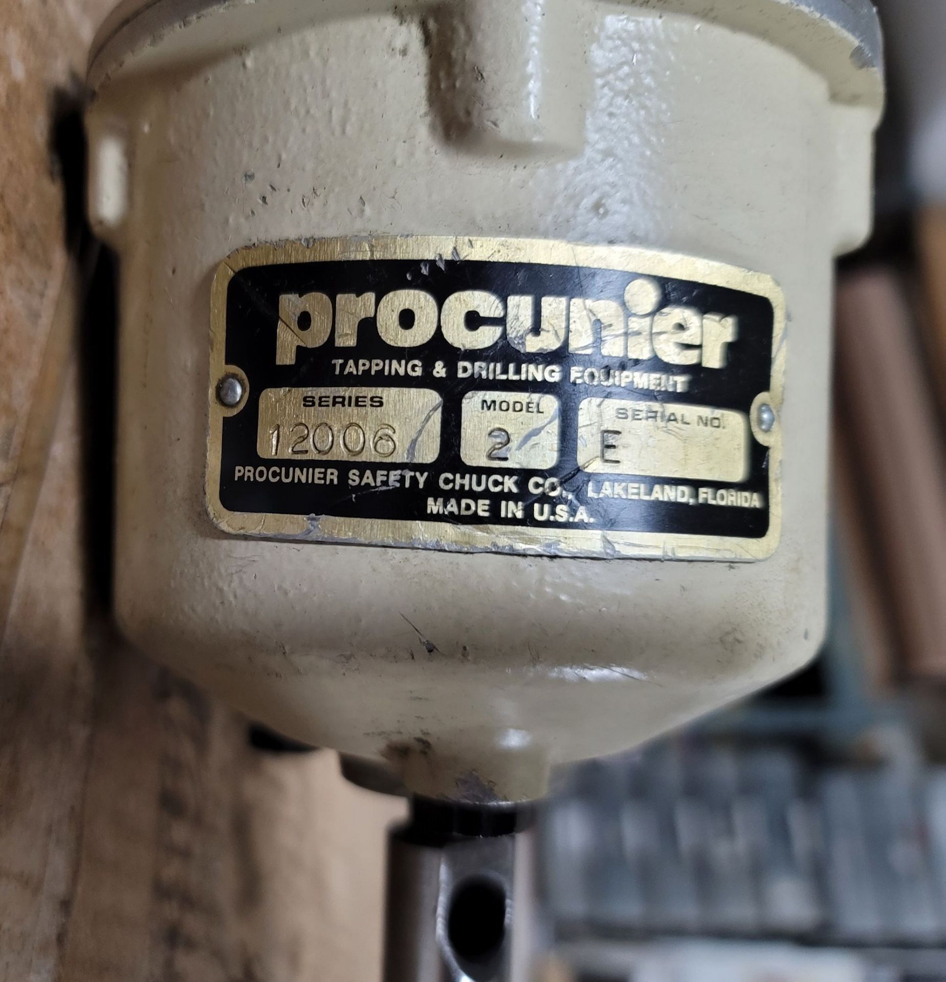 PROCUNIER TAPPING HEAD, SERIES 12006, MODEL 2, S/N E - Image 3 of 3