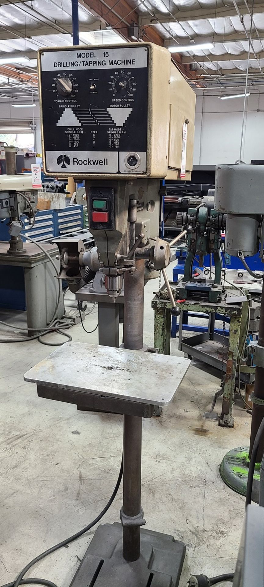 ROCKWELL MODEL 15 DRILLING/TAPPING MACHINE