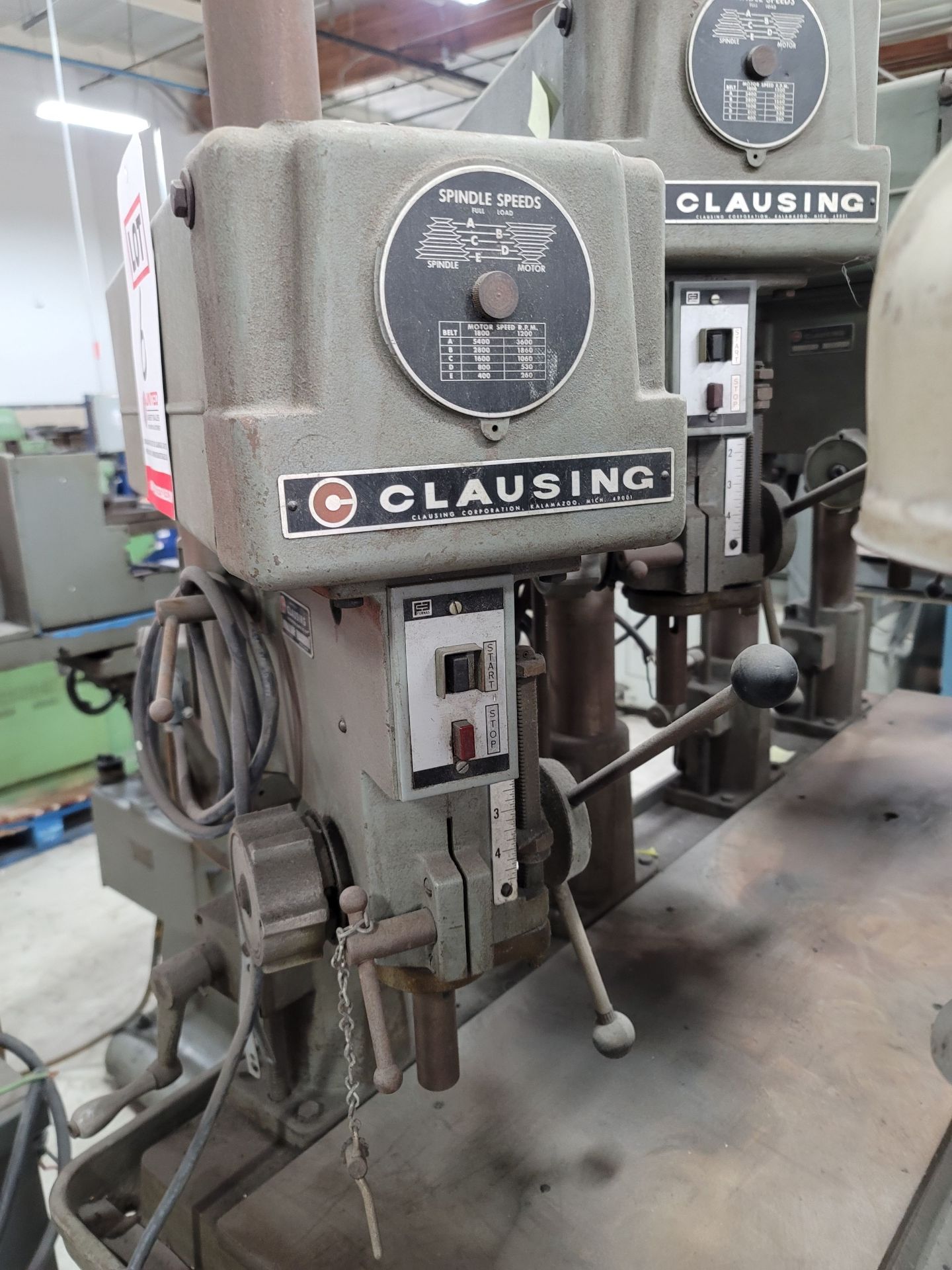 CLAUSING 4-HEAD GANG DRILL PRESS, MODEL 1657 - Image 10 of 10