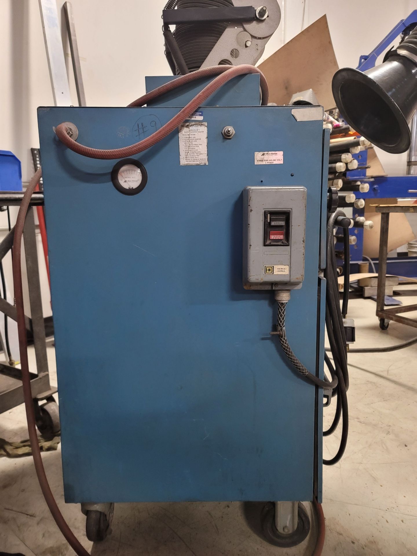 AIRFLOW SYSTEMS INC. WELDING FUME EXTRACTOR, 440-480V, 3-PHASE, DATA TAG UNREADABLE - Image 3 of 3