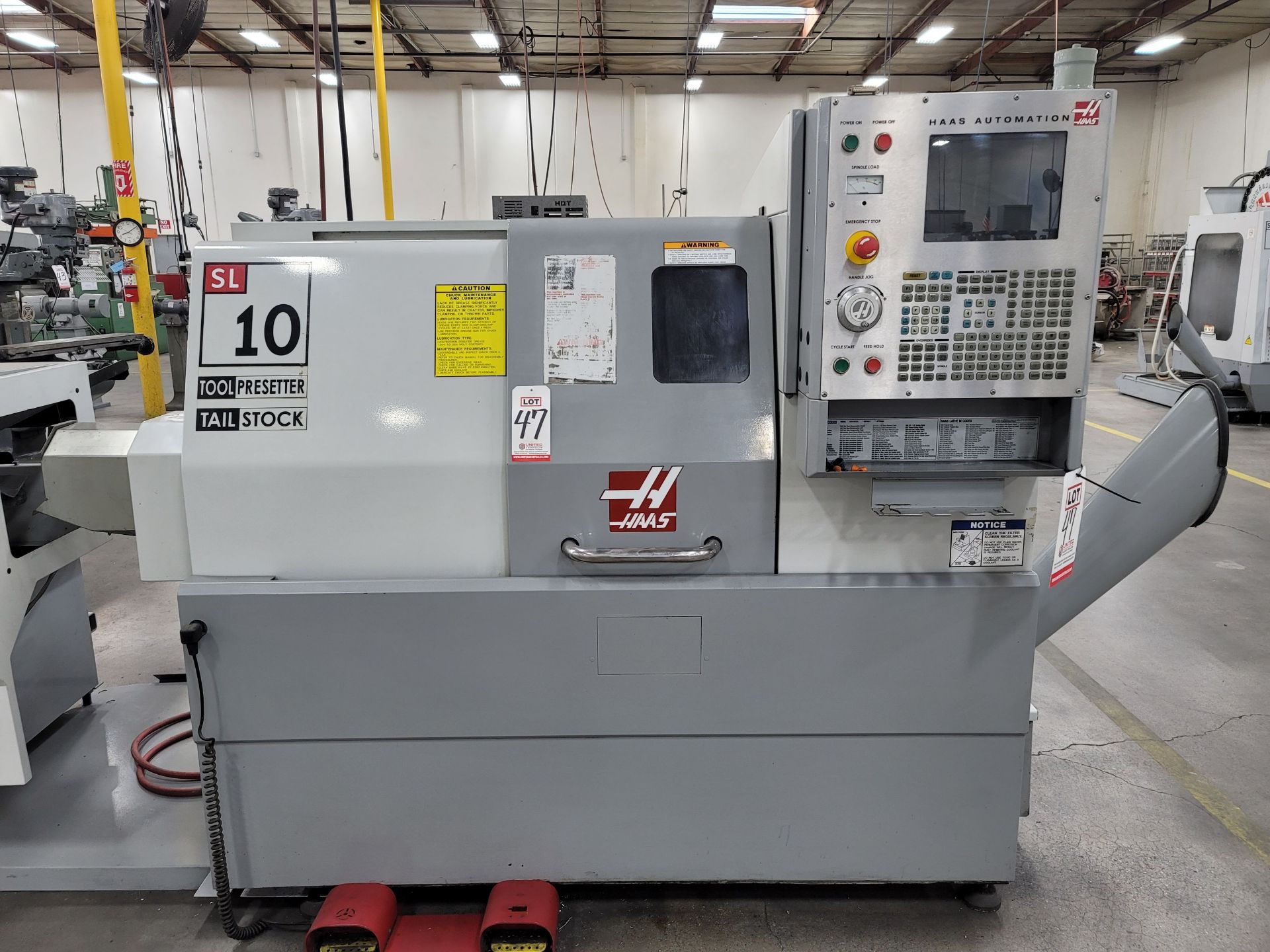 2006 HAAS SL-10T TURNING CENTER, SPINDLE HOURS: 2,109, SERVO ON TIME: 7,600 HOURS, MAXIMUM TURNING - Image 8 of 16