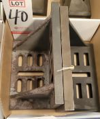 LOT - (2) 10" X 8" SLOTTED ANGLE PLATES