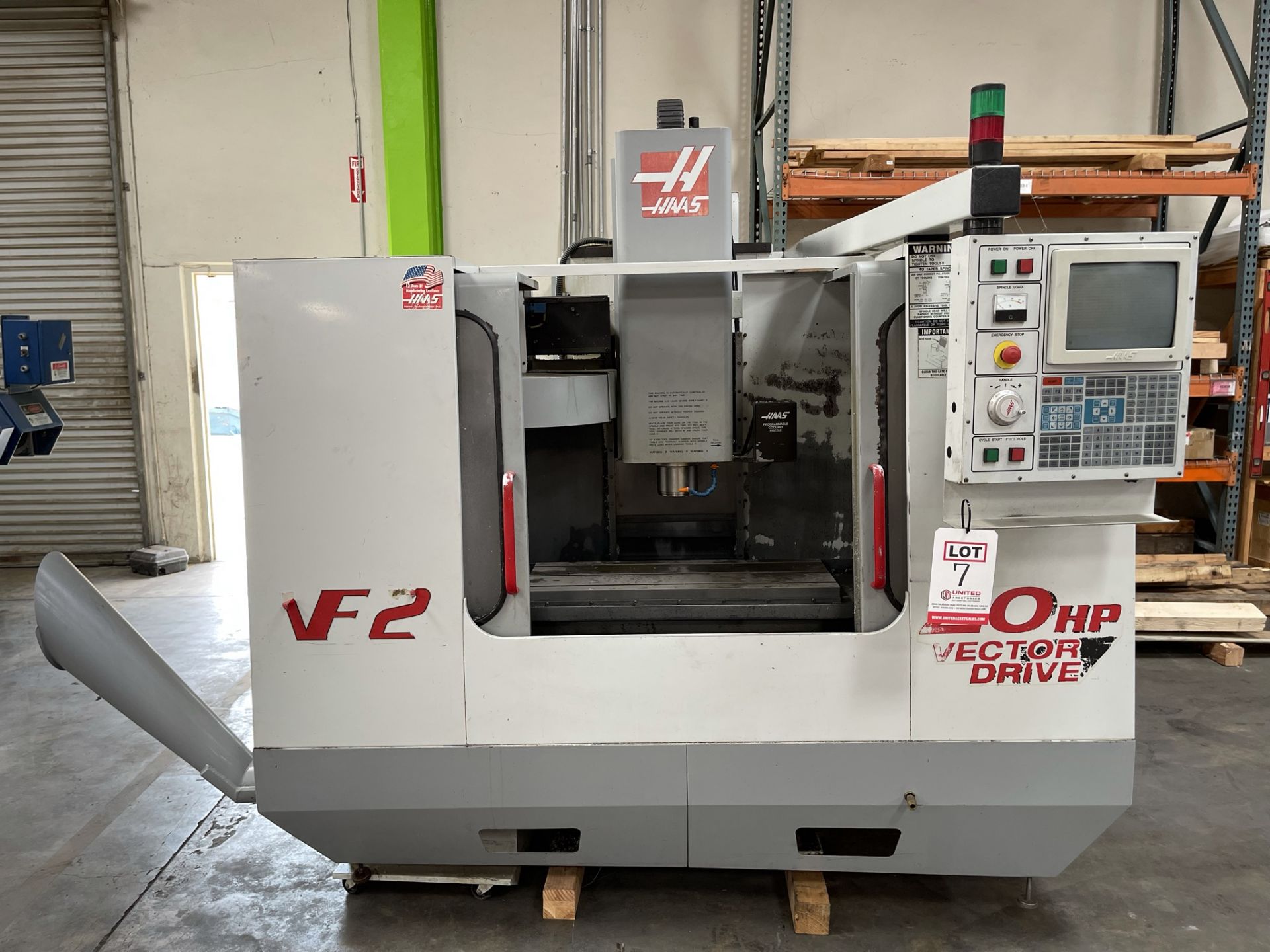 1999 HAAS VF-2 VERTICAL MACHINING CENTER, XYZ TRAVELS: 30" X 16" X 20" Z, 36" X 14" TABLE, 24 ATC,