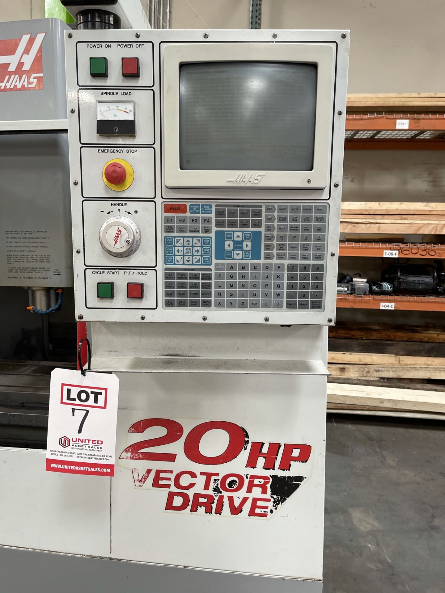 1999 HAAS VF-2 VERTICAL MACHINING CENTER, XYZ TRAVELS: 30" X 16" X 20" Z, 36" X 14" TABLE, 24 ATC, - Image 2 of 9