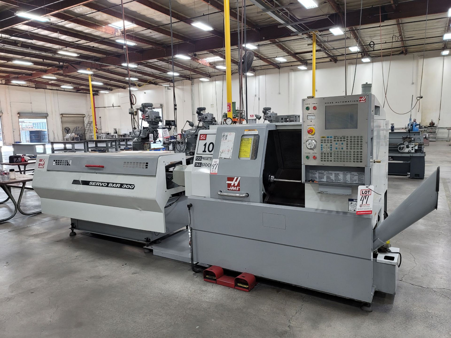 2006 HAAS SL-10T TURNING CENTER, SPINDLE HOURS: 2,109, SERVO ON TIME: 7,600 HOURS, MAXIMUM TURNING