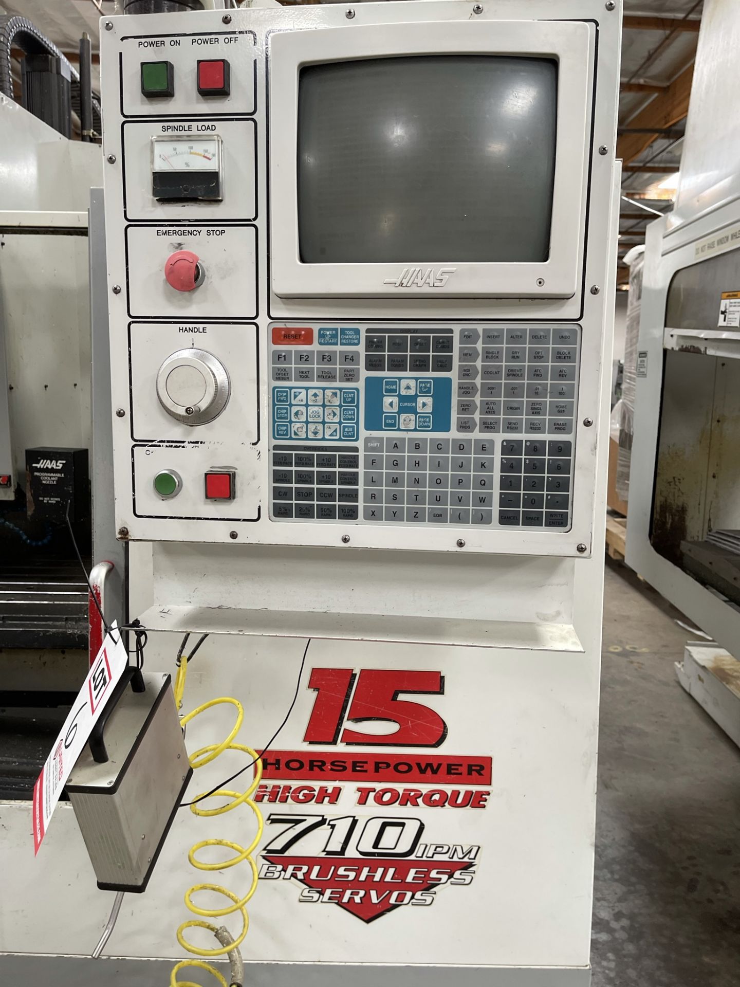 1997 HAAS VF-4 VERTICAL MACHINING CENTER, XYZ TRAVELS: 50" X 20" X 25" Z, 52" X 18" TABLE, 24 ATC, - Image 2 of 9
