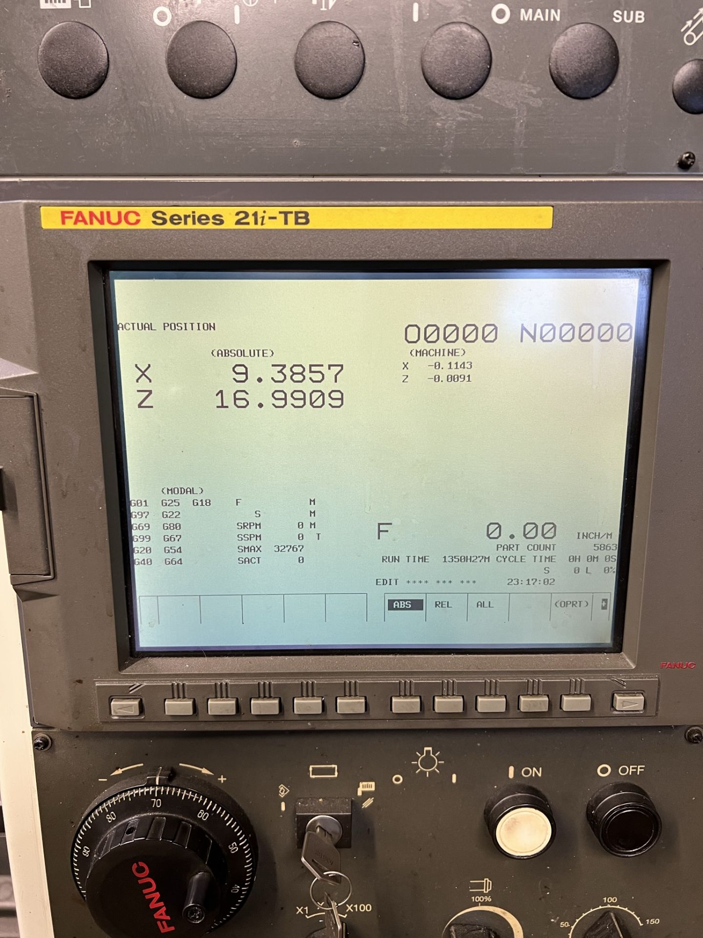 2007 TAKISAWA T-106 EX SERIES TURNING CENTER, FANUC 21i-TB CNC CONTROL, HYDRAULIC CHUCK, PARTS - Image 15 of 19