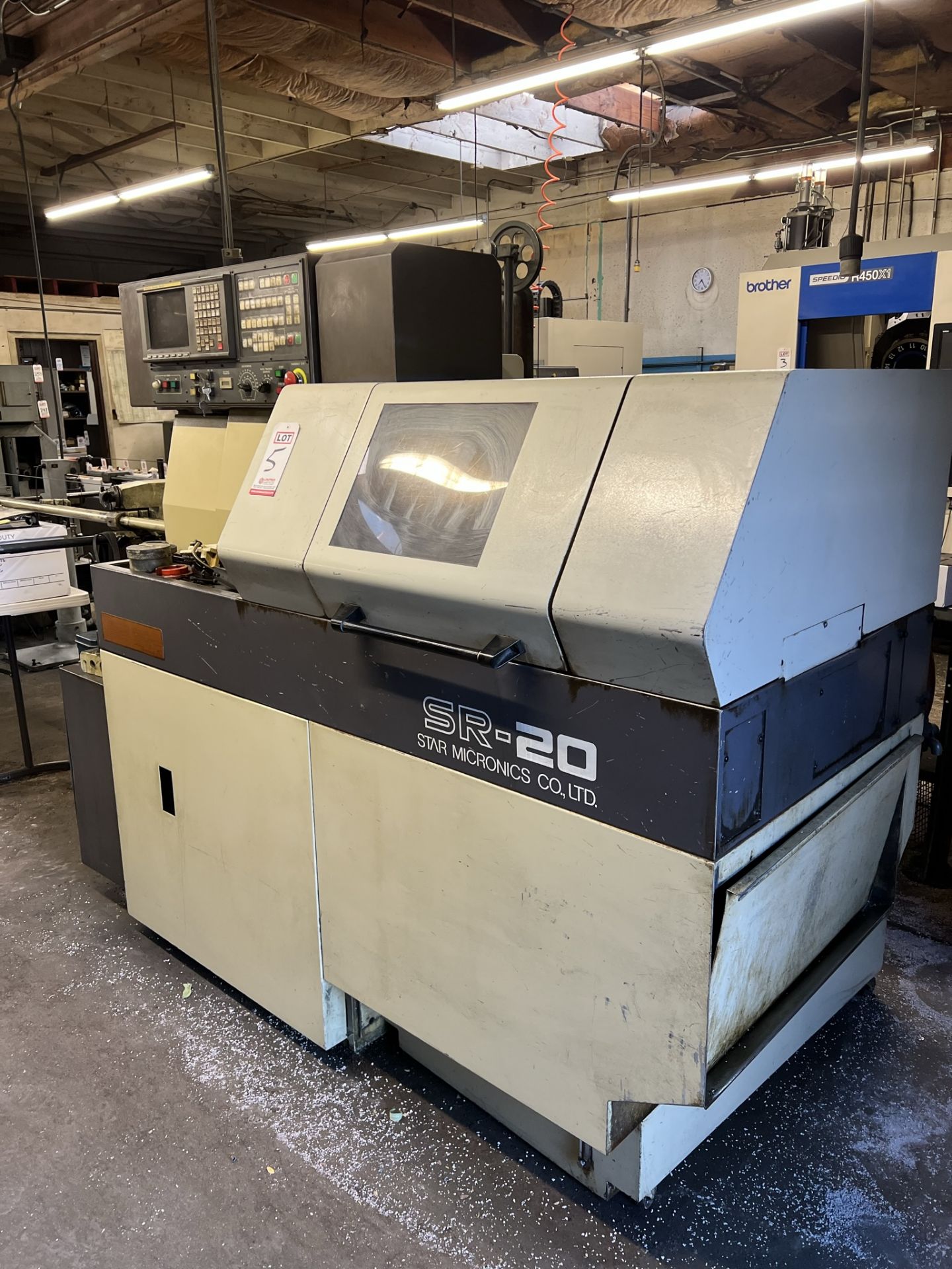 STAR SR-20 SWISS TYPE LATHE, FANUC 16-TT CNC CONTROL, S/N 000582 - Image 2 of 8